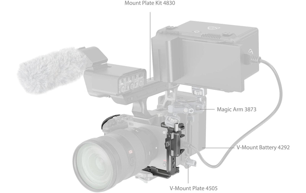 SmallRig HawkLock QR Cage Kit Kamerakäfig – Aluminium, Schwarz – für Sony FX3, FX30