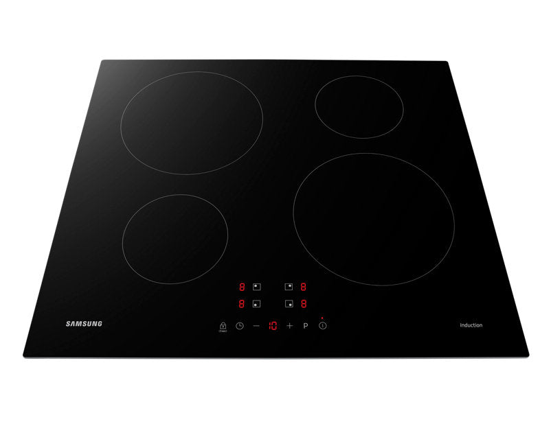 Samsung Einbau-Induktionskochfeld – 59 cm, 4 Kochzonen (2×Ø14 cm, 2×Ø22 cm), 7 kW – Schwarz