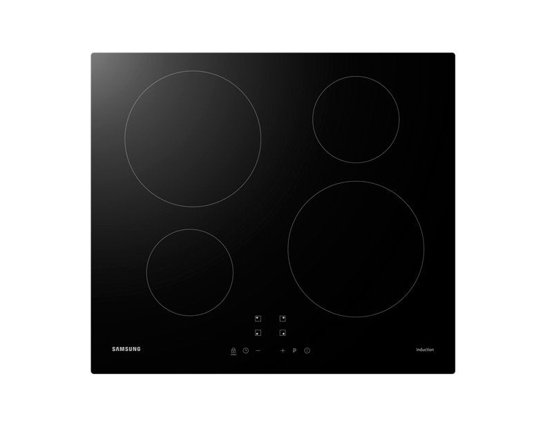 Samsung Einbau-Induktionskochfeld – 59 cm, 4 Kochzonen (2×Ø14 cm, 2×Ø22 cm), 7 kW – Schwarz