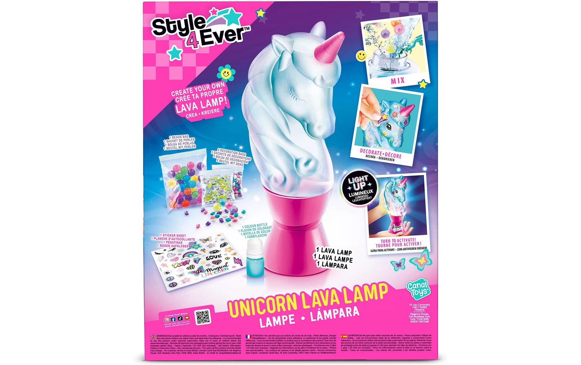 Canal Toys Bastelset Einhorn Lavalampe (Vulkan) – ab 6 Jahren