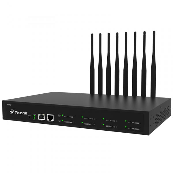 Yeastar TG800L – LTE/4G-Router, 2× 10/100 Mbit/s, Internes Netzteil, Schwarz