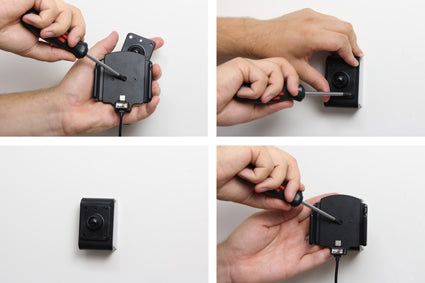 Brodit Active Holder – Auto-Ladegerät – kabelgebunden, USB, 12 V – Gerätebreite 62–77 mm – Schwarz