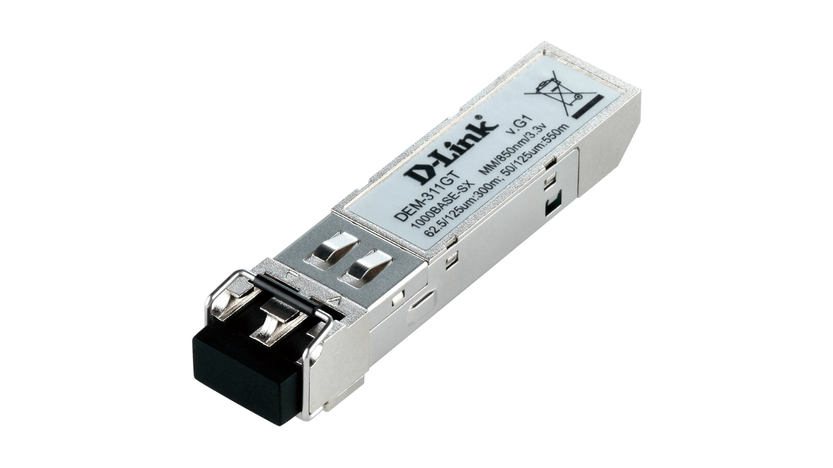 D-Link DEM-311GT SFP-Transceiver – 1 Gbit/s, SX (Multimode), 850 nm, 550 m, LC, Hot-Plug – Metallisch