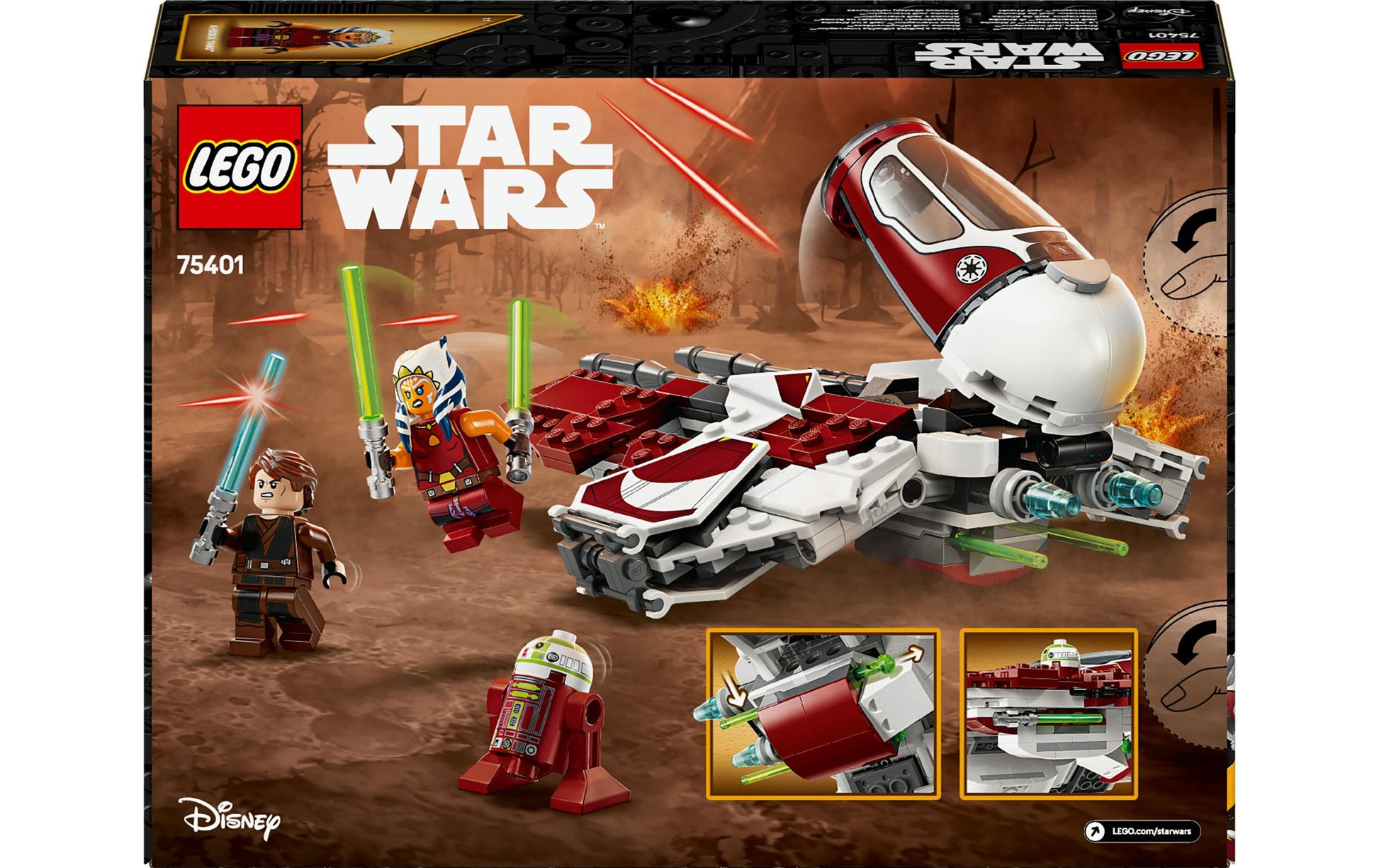 LEGO Set Ahsokas Jedi-Interceptor – Star Wars – 290-teilig – 19,1×6,1×26,2 cm – ab 8 Jahren