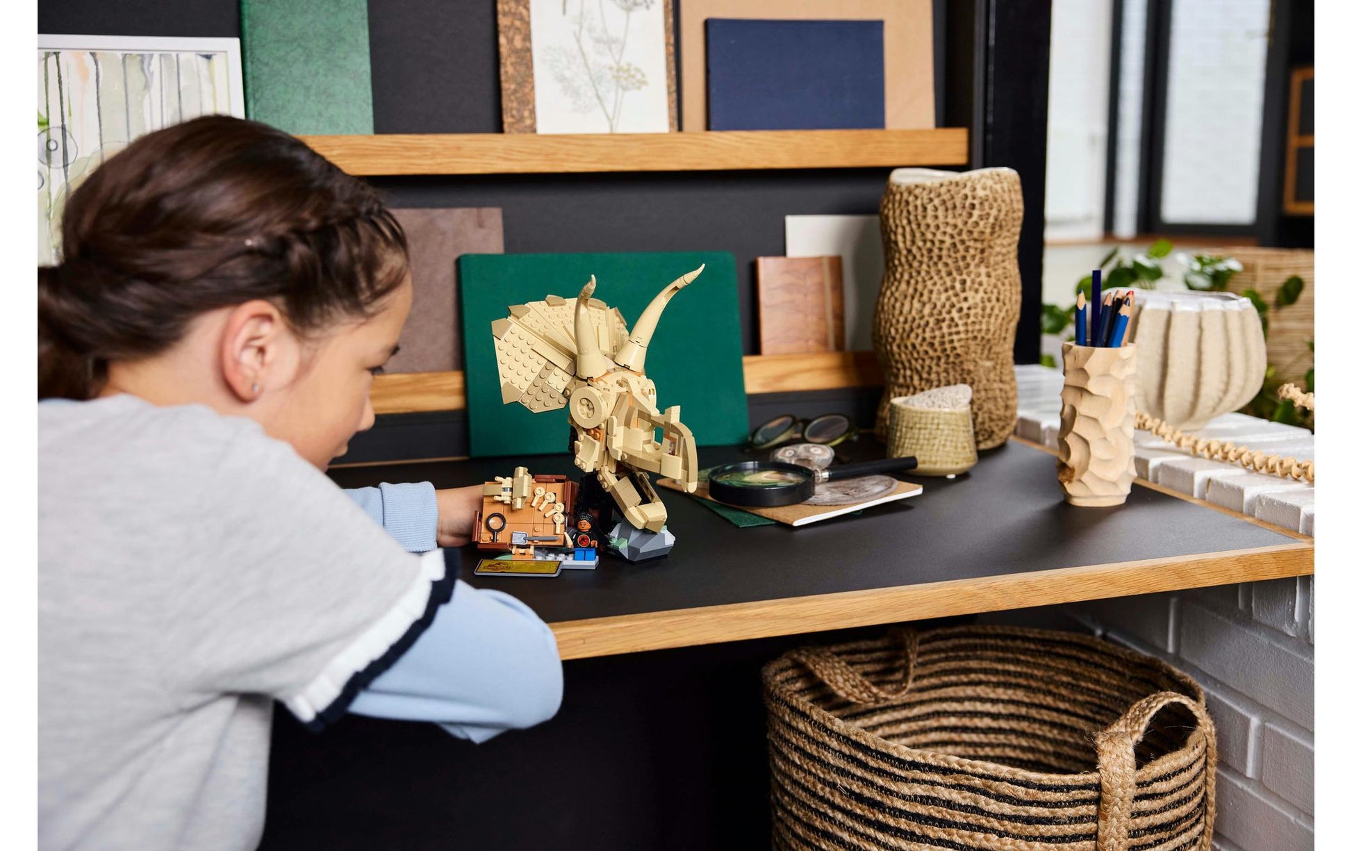 LEGO Triceratops-Schädel 3D-Puzzle – Jurassic World – 468 Teile – 28,2 × 5,9 × 26,2 cm – ab 9 J.