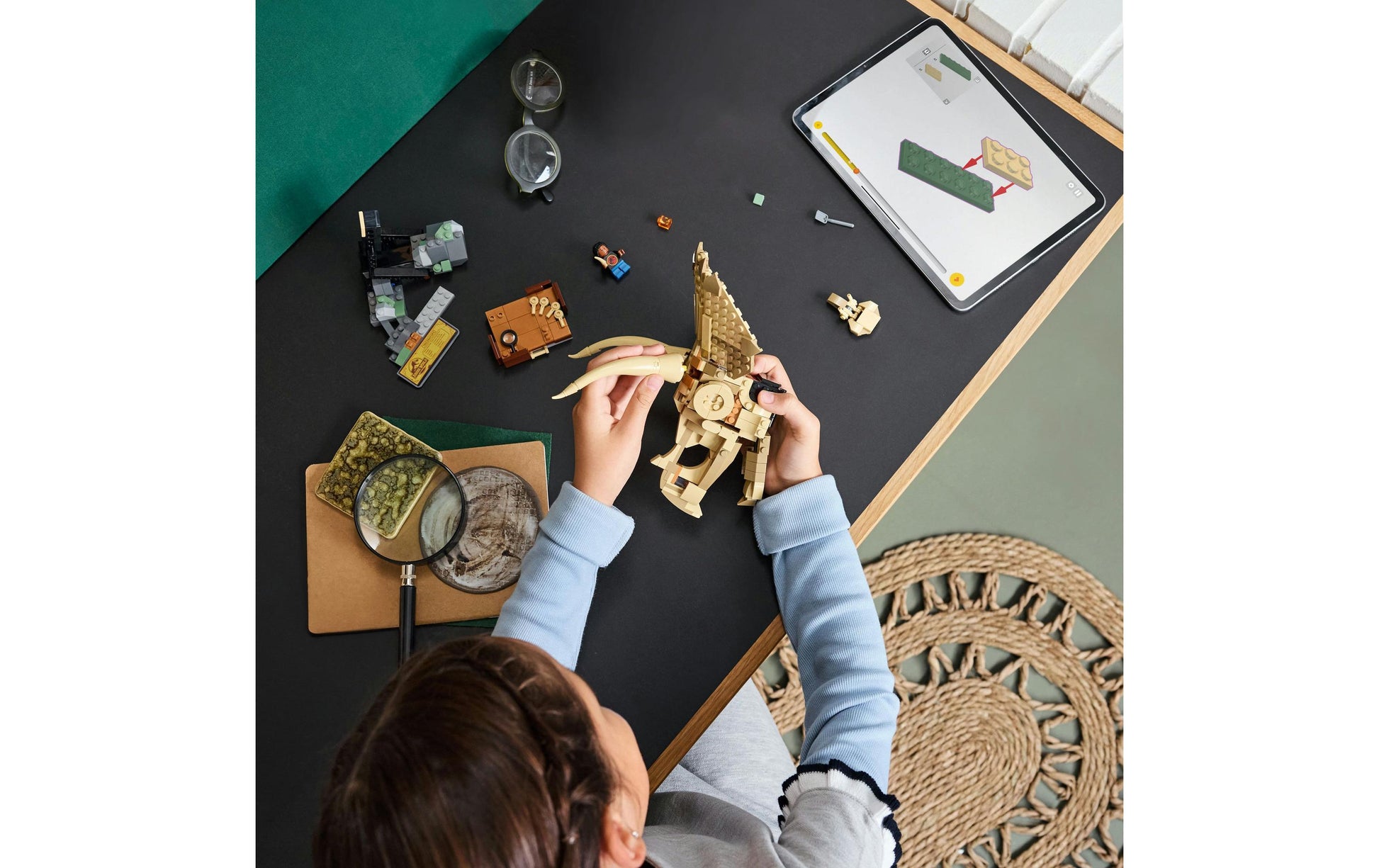 LEGO Triceratops-Schädel 3D-Puzzle – Jurassic World – 468 Teile – 28,2 × 5,9 × 26,2 cm – ab 9 J.