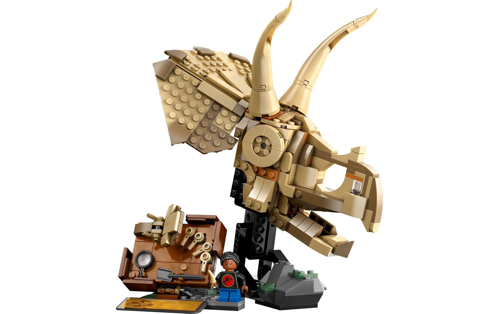 LEGO Triceratops-Schädel 3D-Puzzle – Jurassic World – 468 Teile – 28,2 × 5,9 × 26,2 cm – ab 9 J.