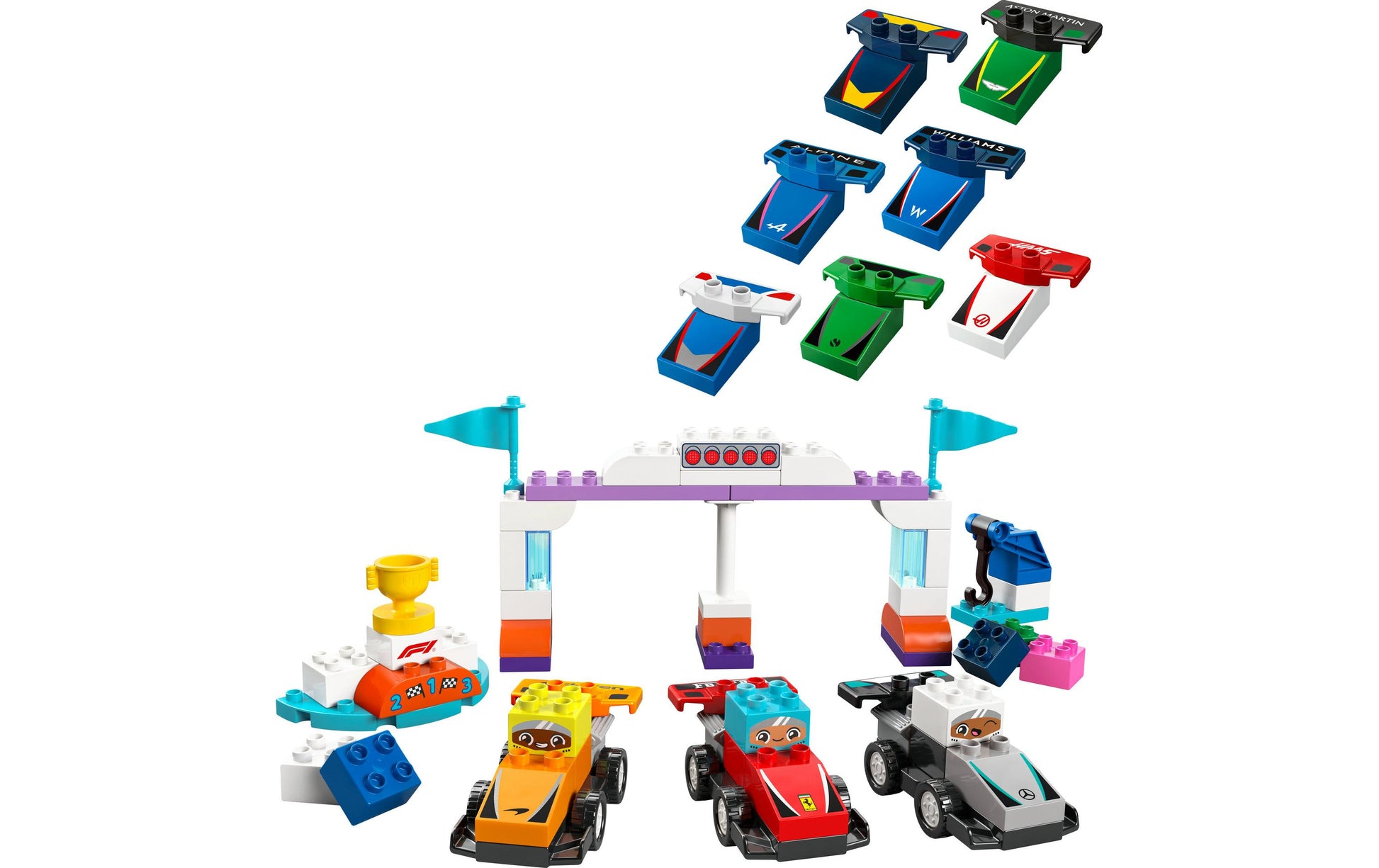 LEGO DUPLO Rennautos – 70-teilig – ab 2 Jahren – 28,2 × 7,9 × 54 cm