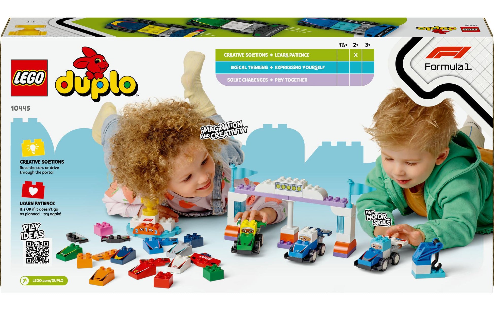 LEGO DUPLO Rennautos – 70-teilig – ab 2 Jahren – 28,2 × 7,9 × 54 cm