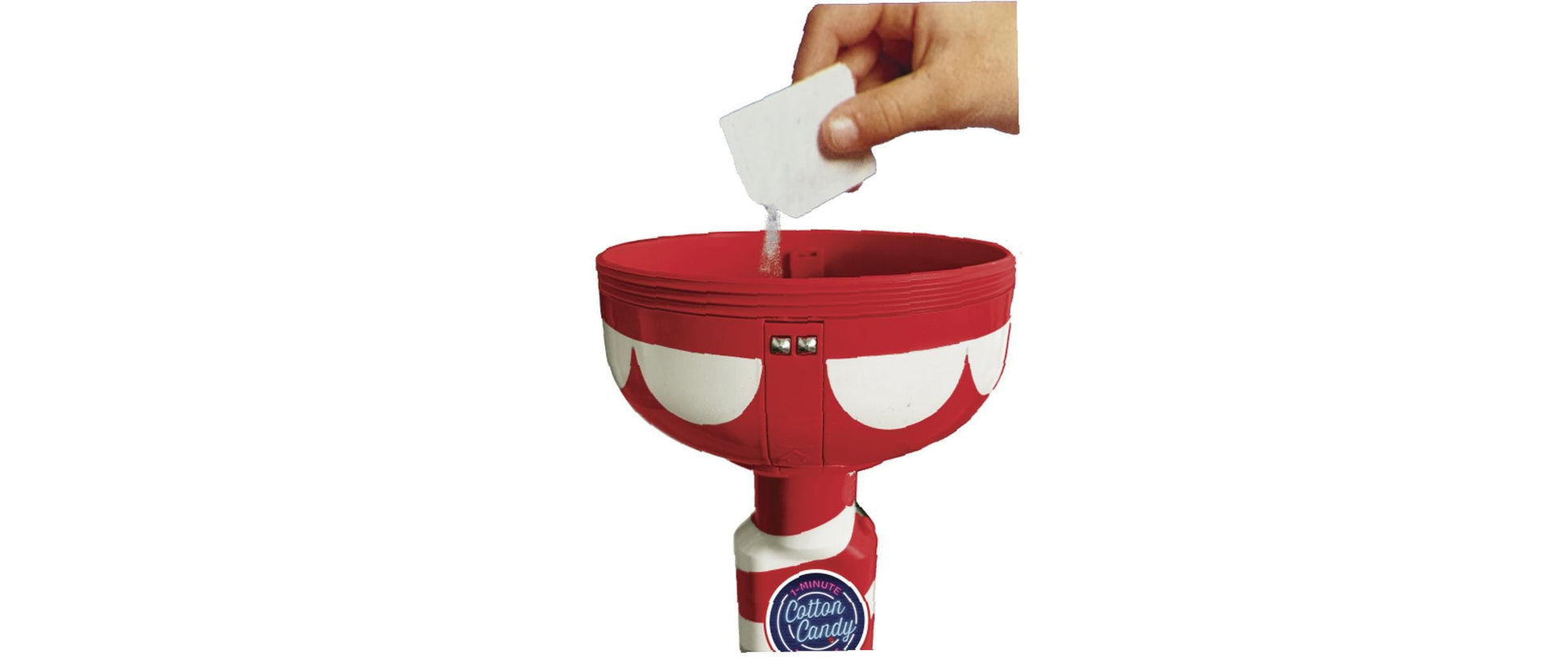 Nimex Zuckerwatten-Maschine – 15 × 15 × 32 cm – rot/weiss