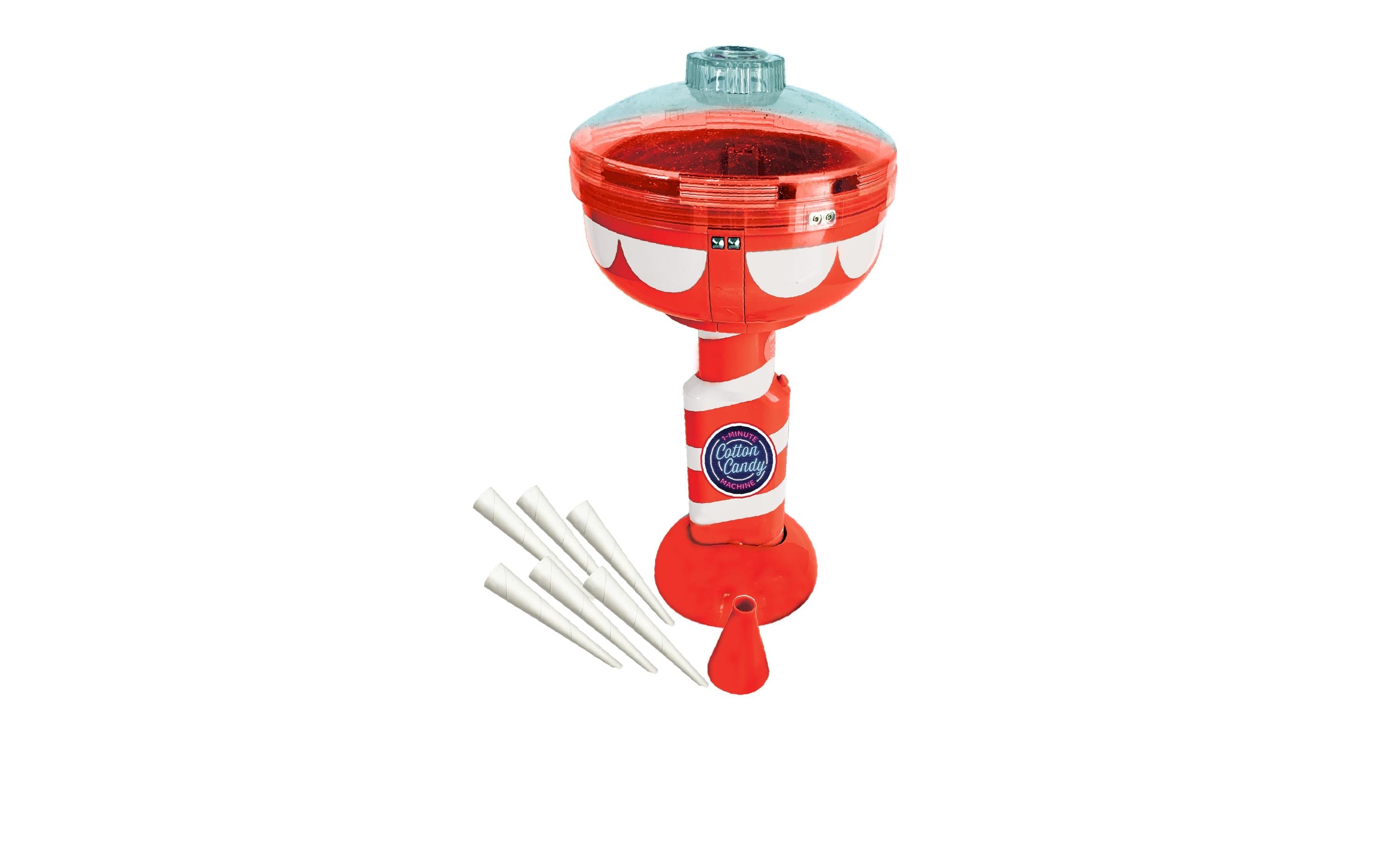 Nimex Zuckerwatten-Maschine – 15 × 15 × 32 cm – rot/weiss