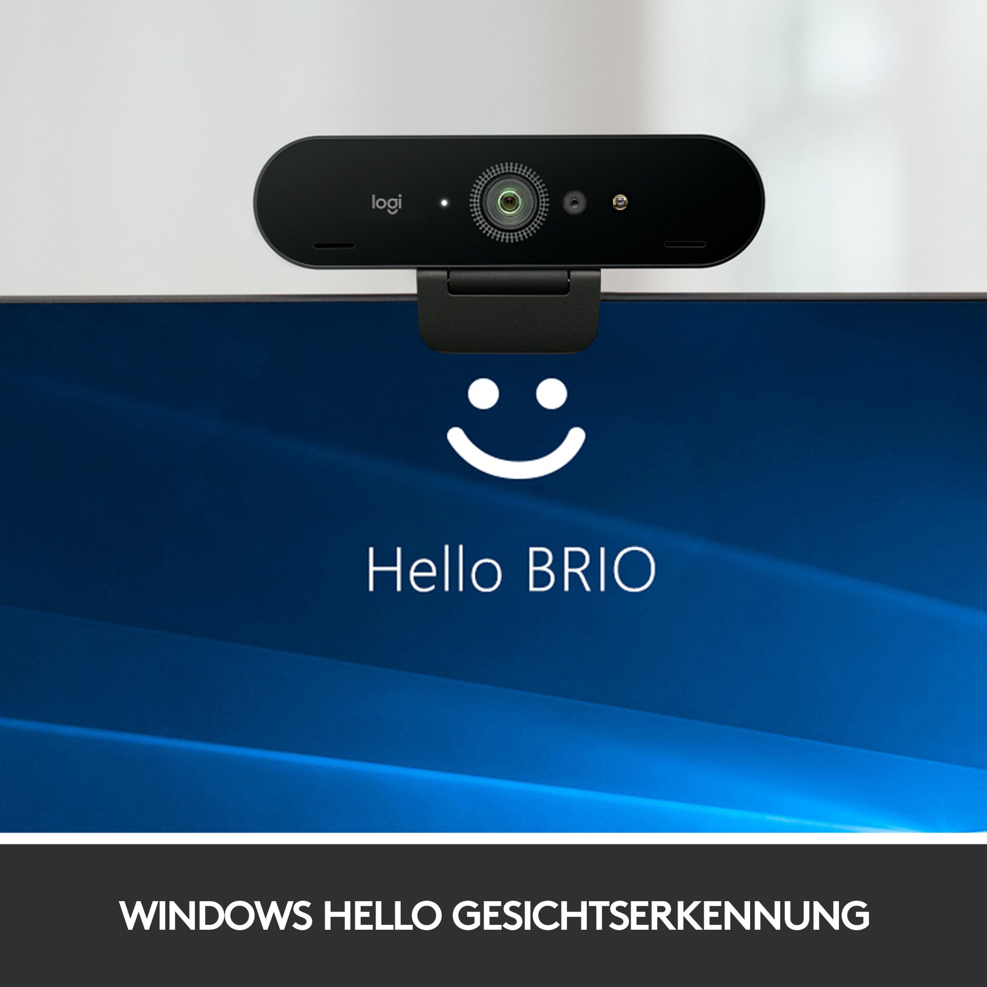 Logitech Brio Stream 4K – Webcam – 4K, Windows Hello, Mikrofone mit Geräuschunterdrückung