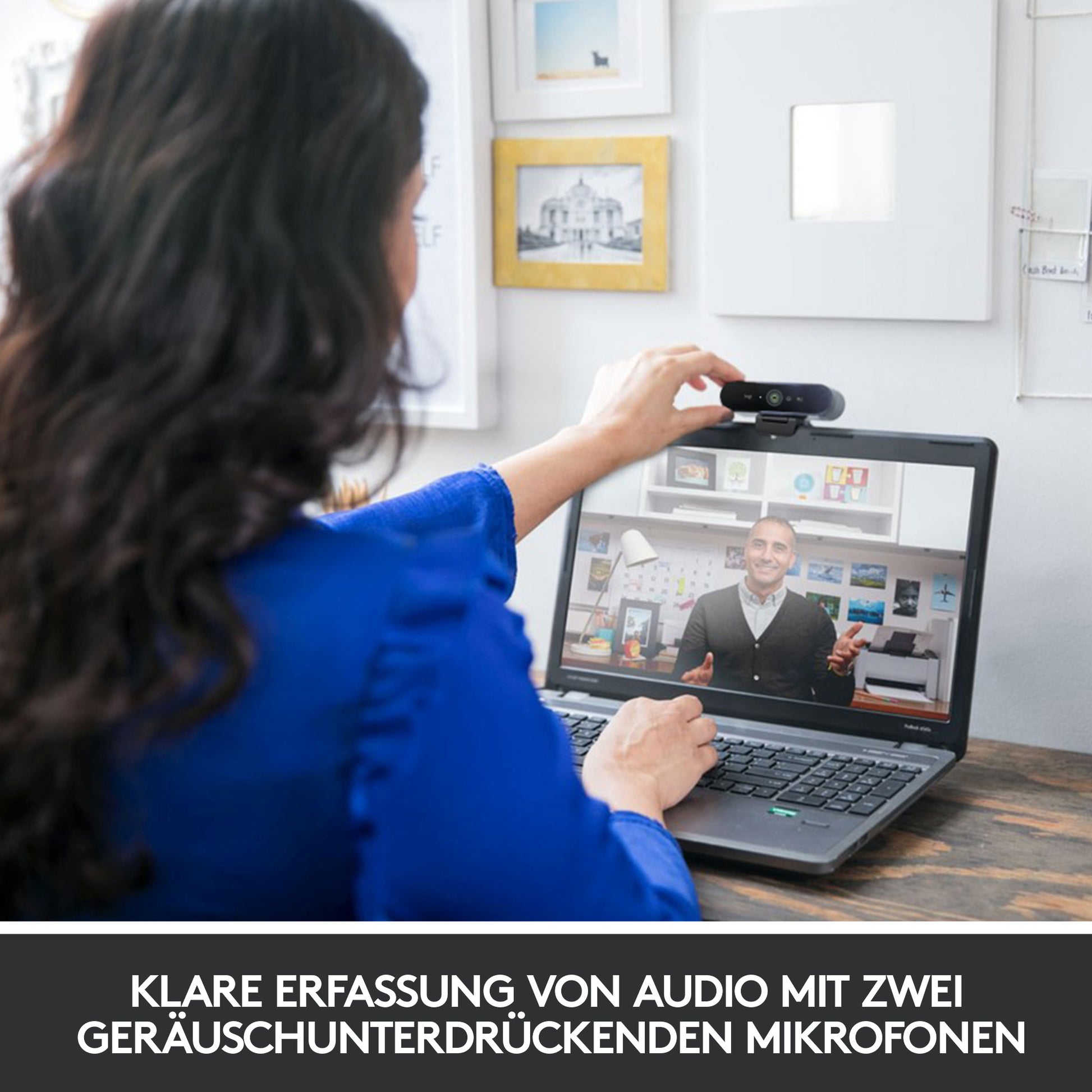 Logitech Brio Stream 4K – Webcam – 4K, Windows Hello, Mikrofone mit Geräuschunterdrückung