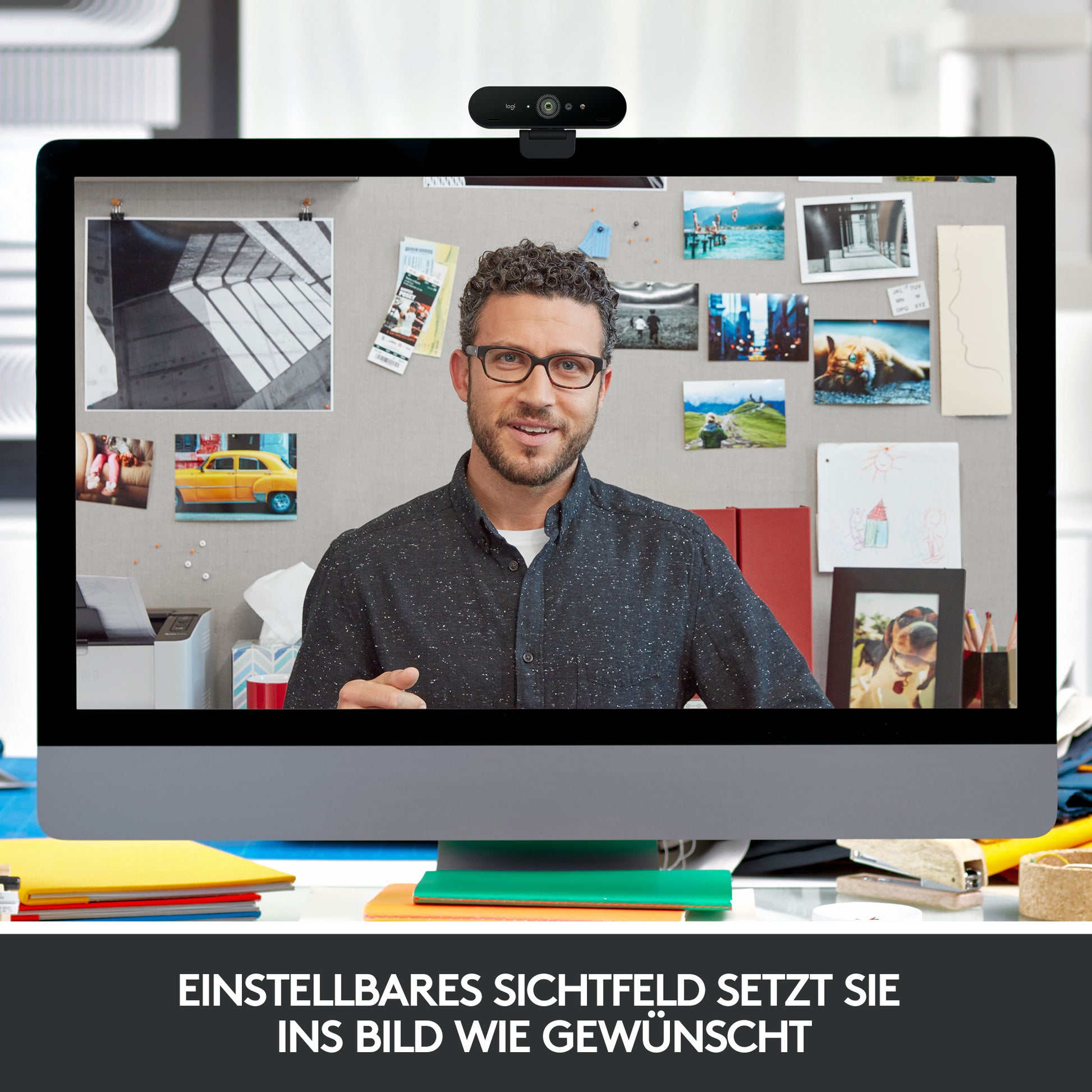 Logitech Brio Stream 4K – Webcam – 4K, Windows Hello, Mikrofone mit Geräuschunterdrückung