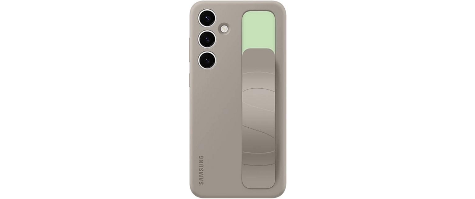 Samsung Backcover – für Samsung Galaxy S25+ – grau – Silikon – mit Ständer