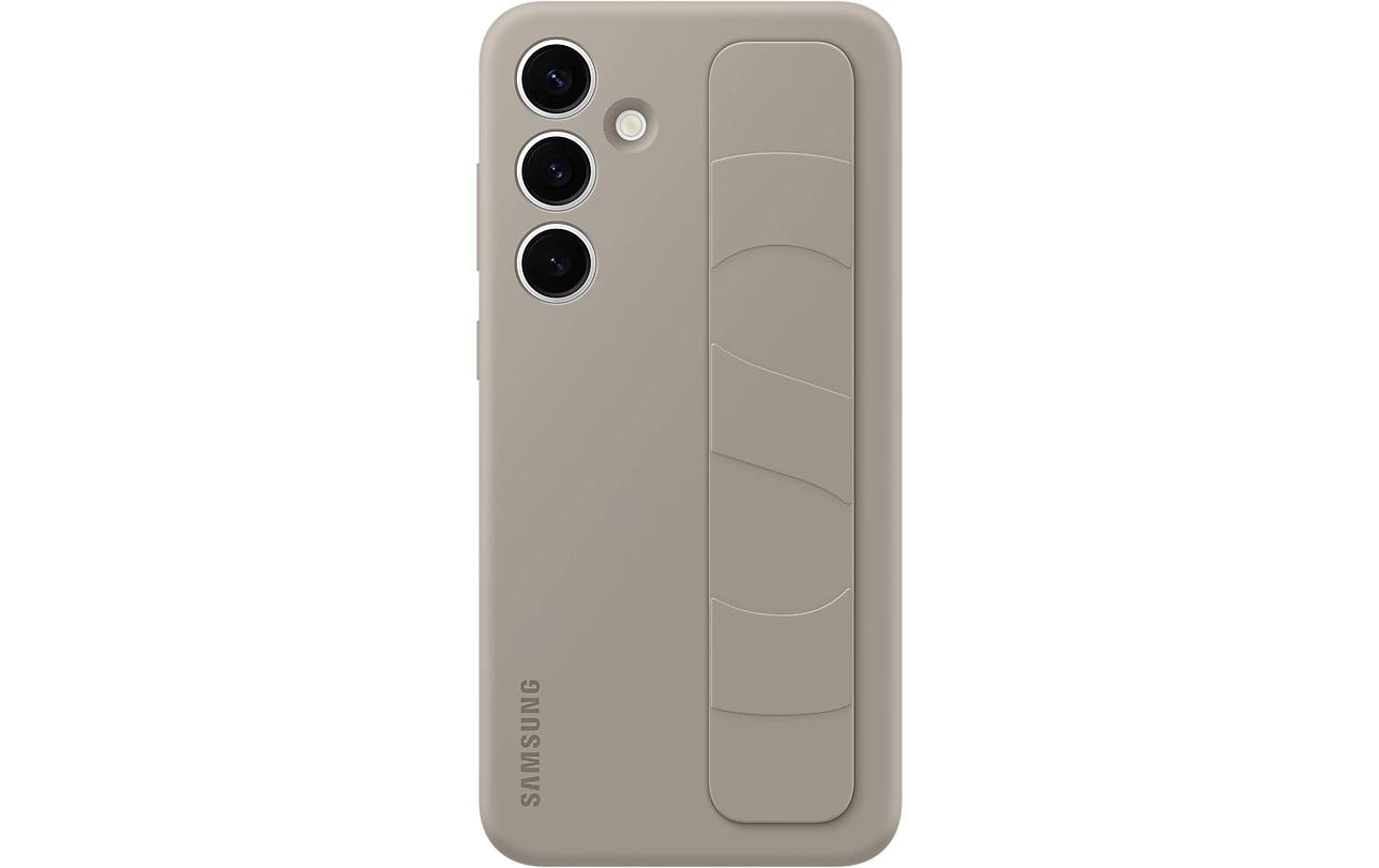 Samsung Backcover – für Samsung Galaxy S25+ – grau – Silikon – mit Ständer