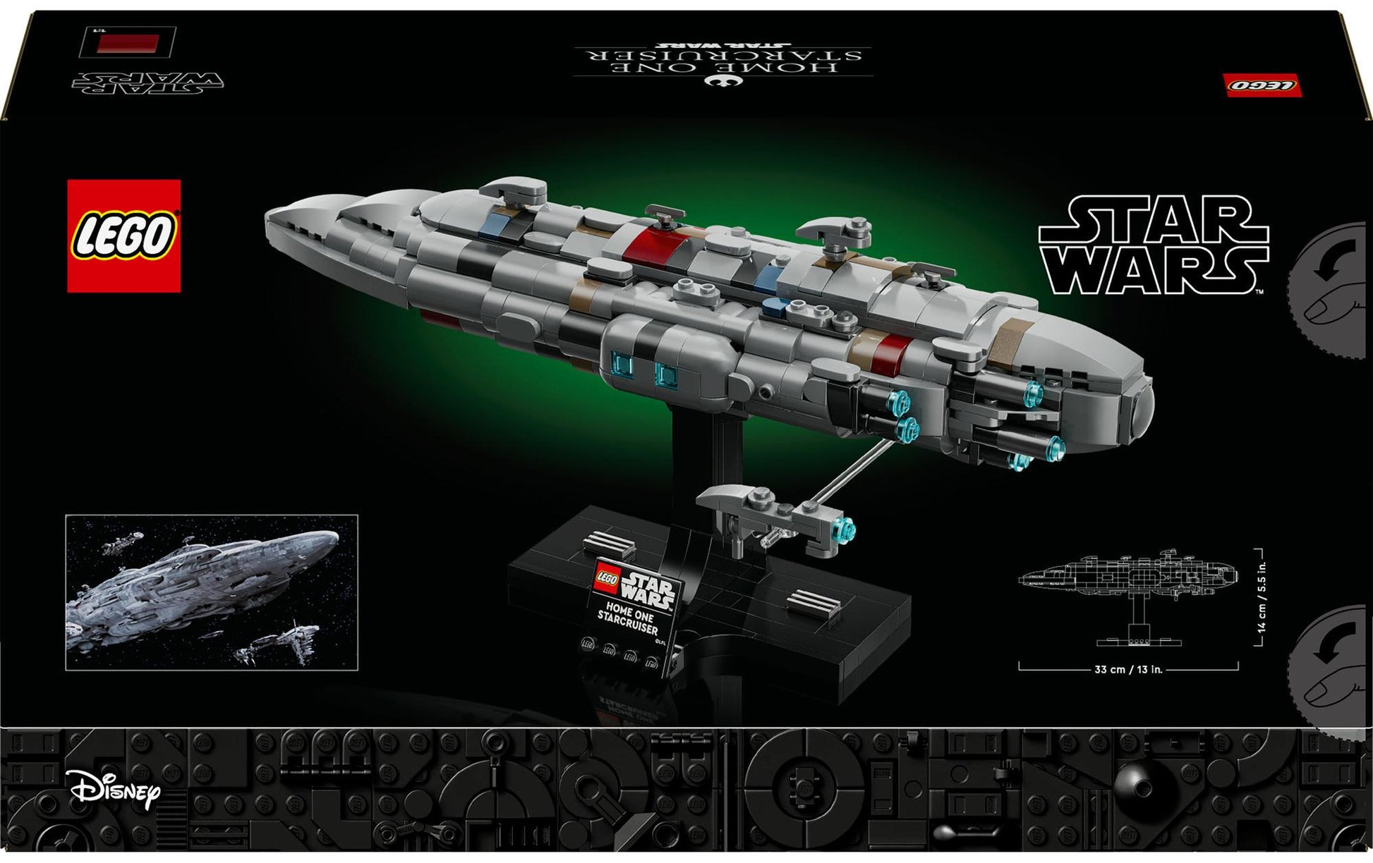 LEGO 3D Puzzle Home One Starcruiser – Star Wars – 559 Teile – 19,1 × 9,1 × 35,4 cm – ab 18 J.