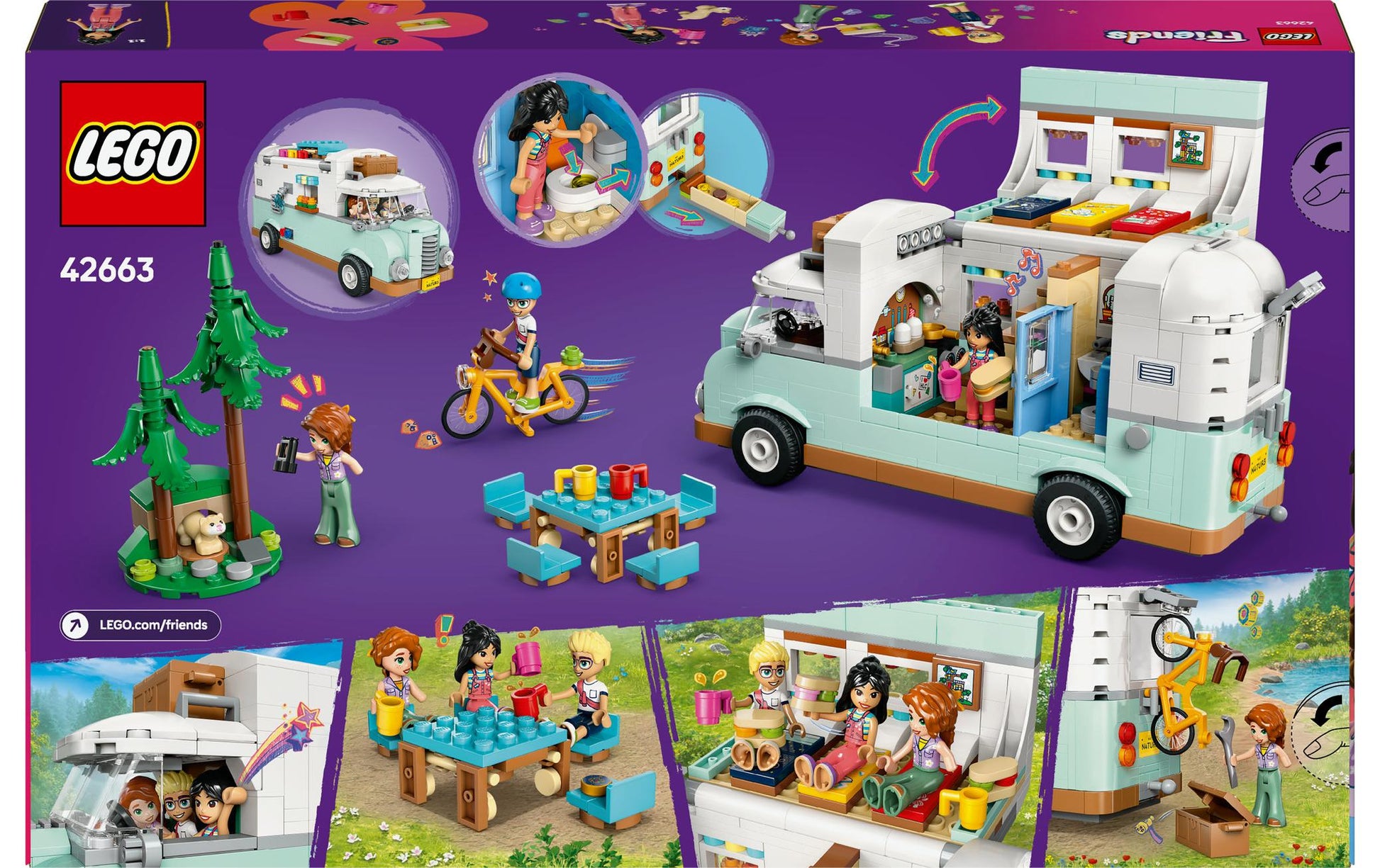 LEGO Friends Wohnmobil – 778-teilig – ab 7 Jahren – 28,2 × 6,1 × 45,6 cm