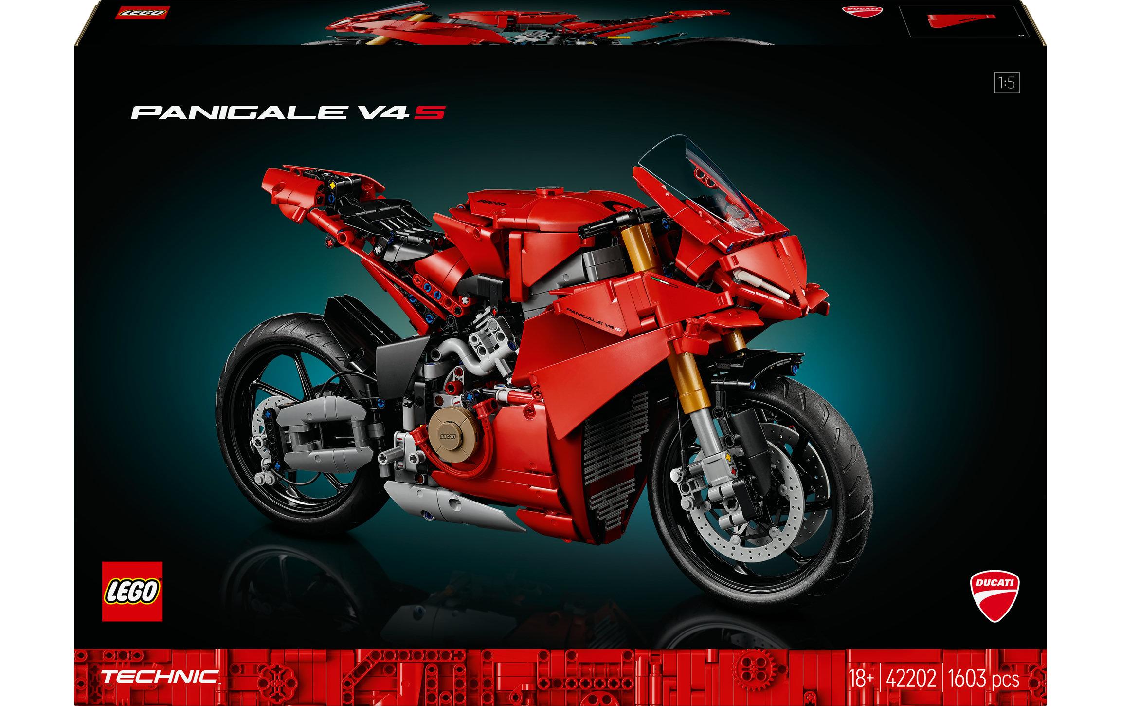 LEGO Technic Ducati Panigale V4 S Motorrad – 1603 Teile – 37,8 × 10,3 × 55,5 cm – ab 18 Jahren