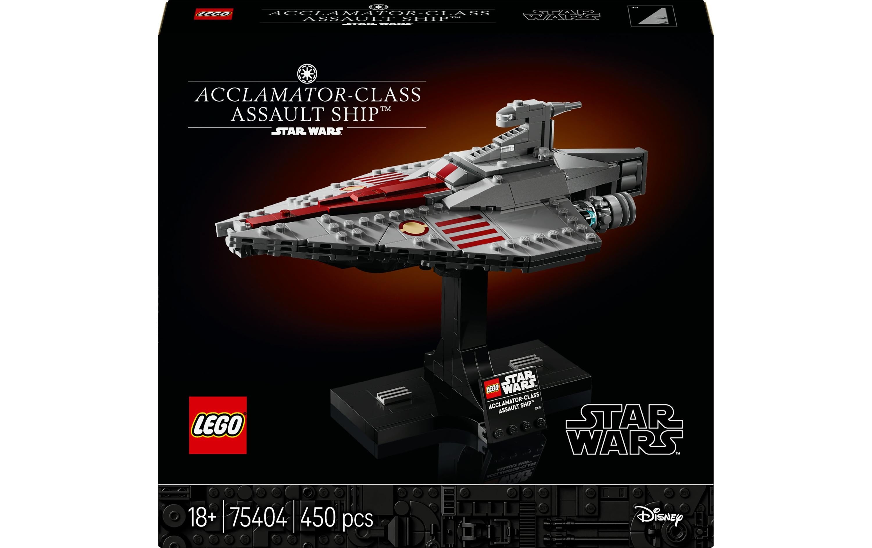 LEGO Assault Ship der Acclamator-Klasse Bauset – Star Wars – 450-teilig – 26,2×5,9×28,2 cm – ab 18 J.
