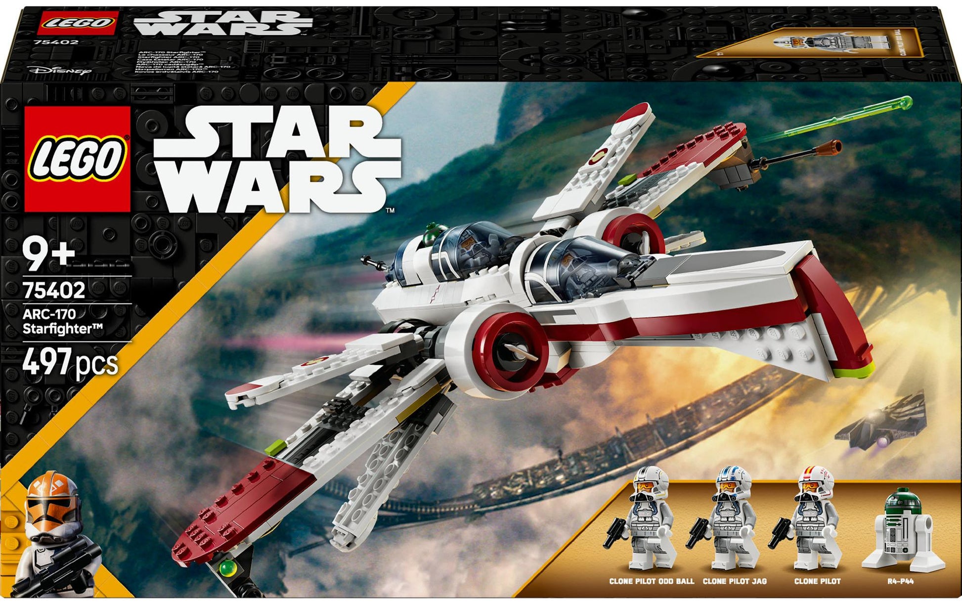 LEGO 3D Puzzle ARC-170 Starfighter – 497 Teile – 19,1 × 9,1 × 35,4 cm – ab 9 Jahren – Star Wars