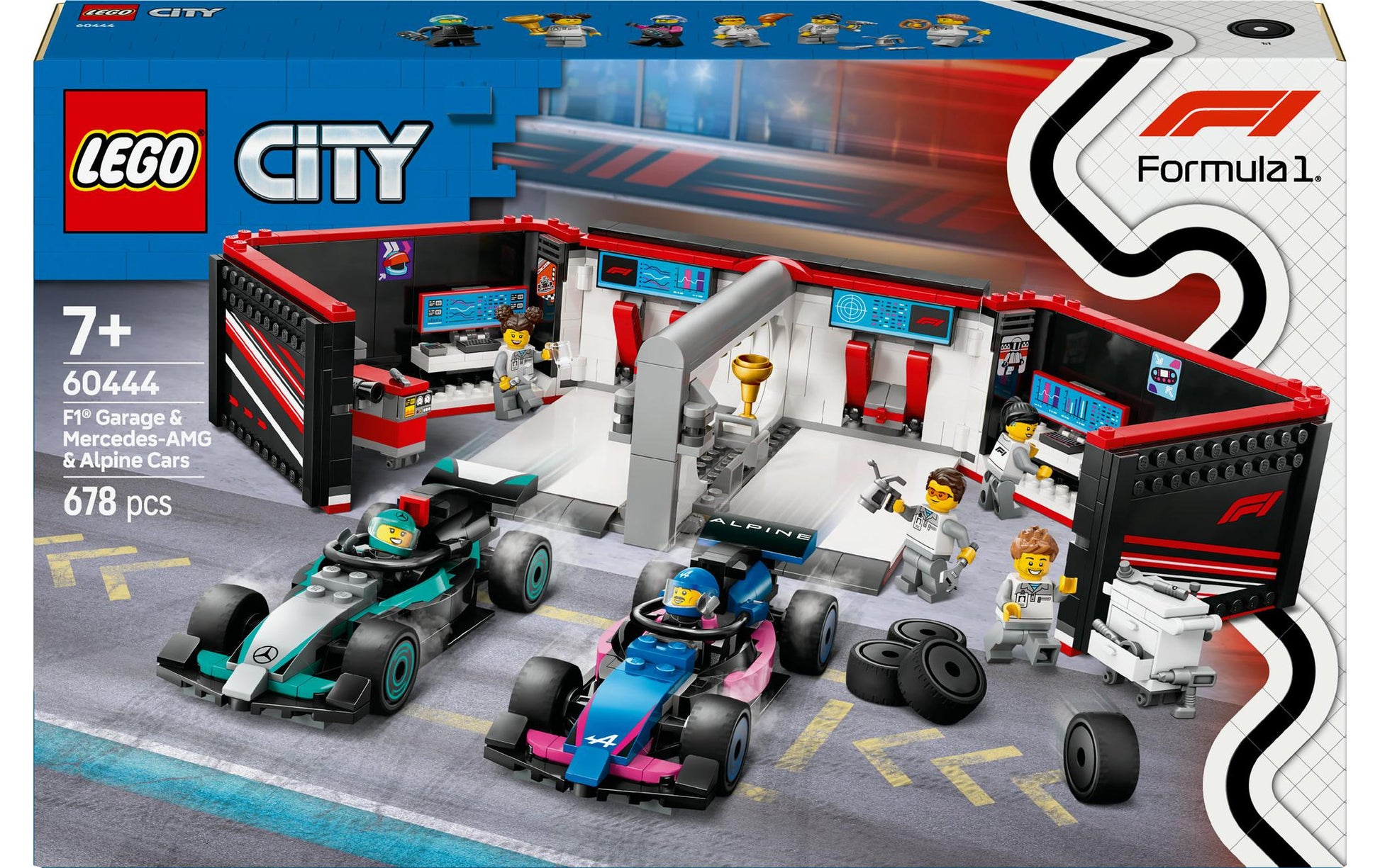 LEGO F1 Garage Bauset – City – 678-teilig – 28,2×7,2×45,6 cm – ab 7 Jahren