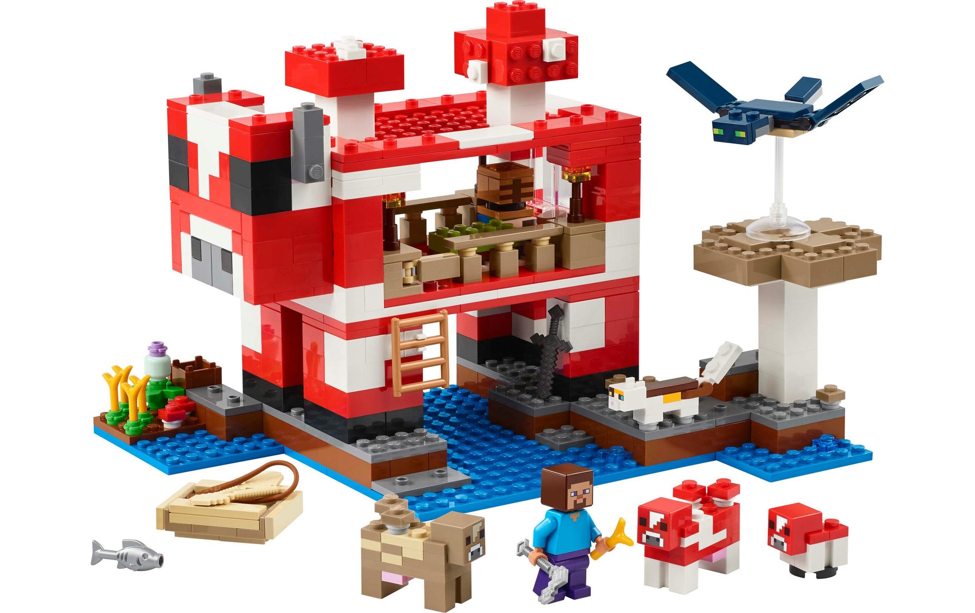 LEGO Das Pilzkuh-Haus Bauset – Minecraft – 500-teilig – 26,2 × 7,6 × 28,2 cm – ab 8 J.