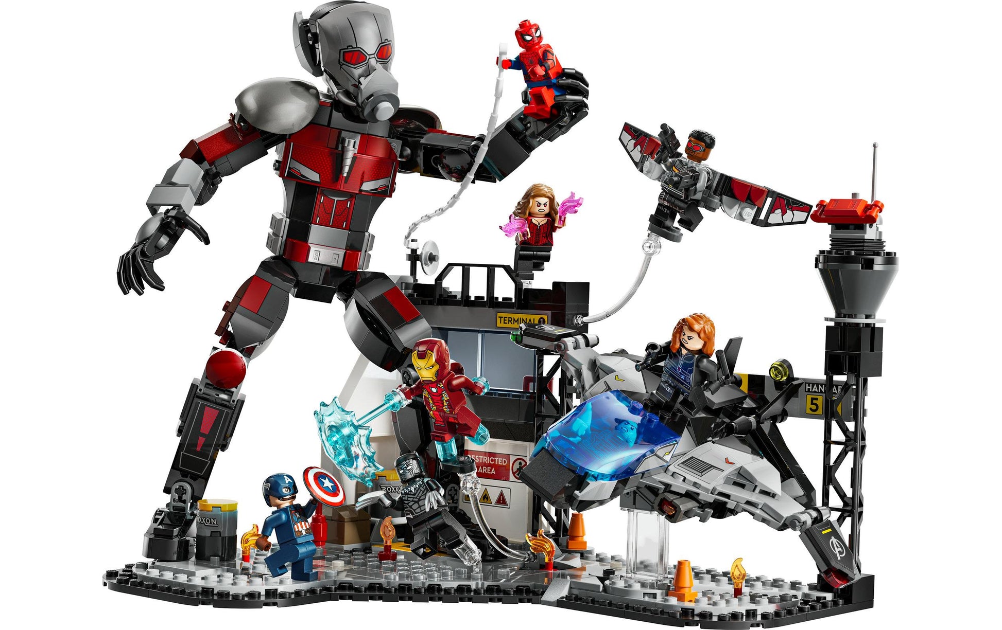 LEGO Marvel Super Heroes Captain America: Civil War Bauset – 736-teilig – 26,2 × 7,1 × 38,2 cm – ab 10 J.