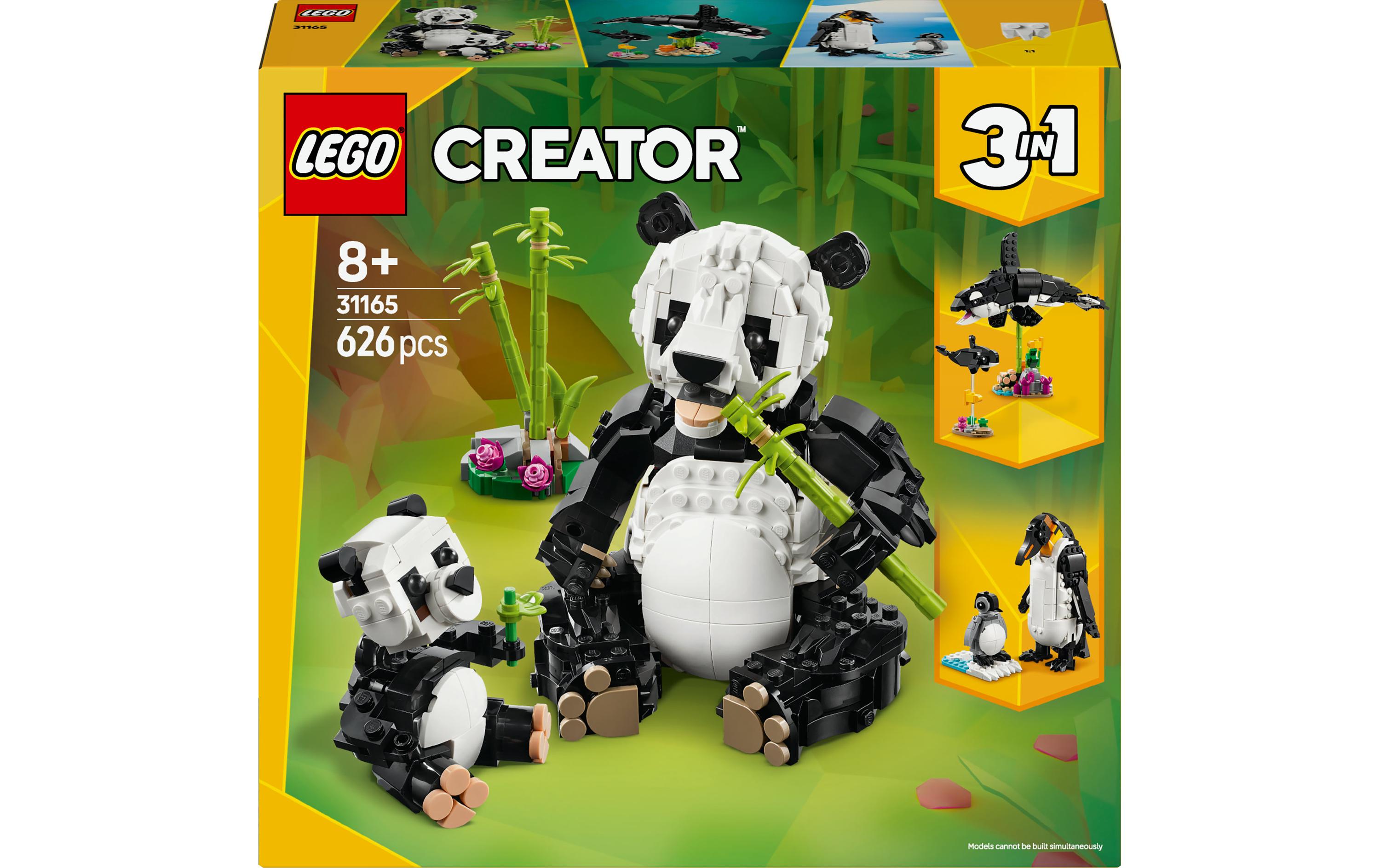 LEGO Creator 3in1 3D Puzzle Pandafamilie – 626 Teile – 26,2 × 7,6 × 28,2 cm – ab 8 J.