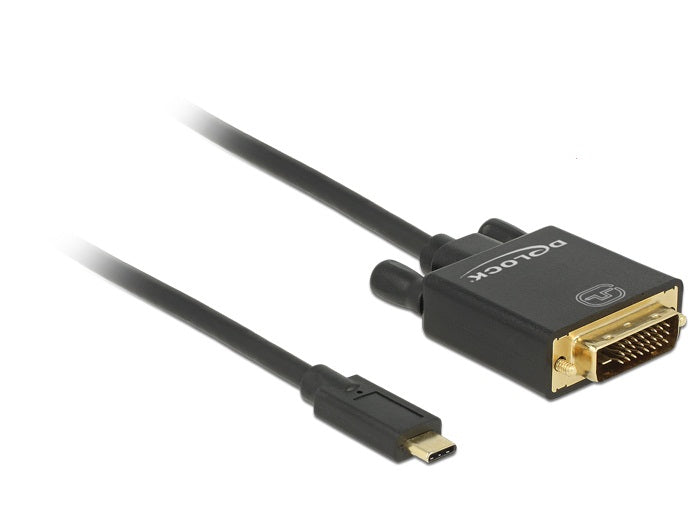 DeLOCK USB-C auf DVI-D Adapter 4K 30 Hz – 2 m – für Geräte mit USB-C (DisplayPort Alt Mode)