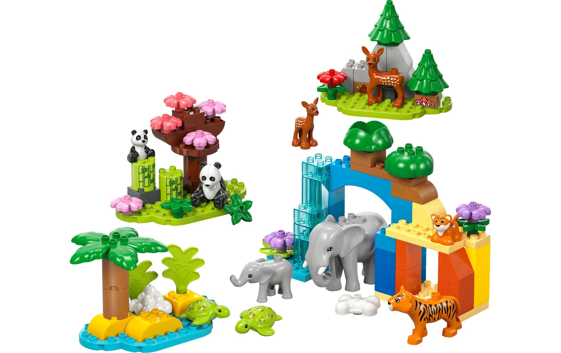 LEGO DUPLO 3-in-1-Set – Wildtier-Familien – 92-teilig – ab 2 Jahren