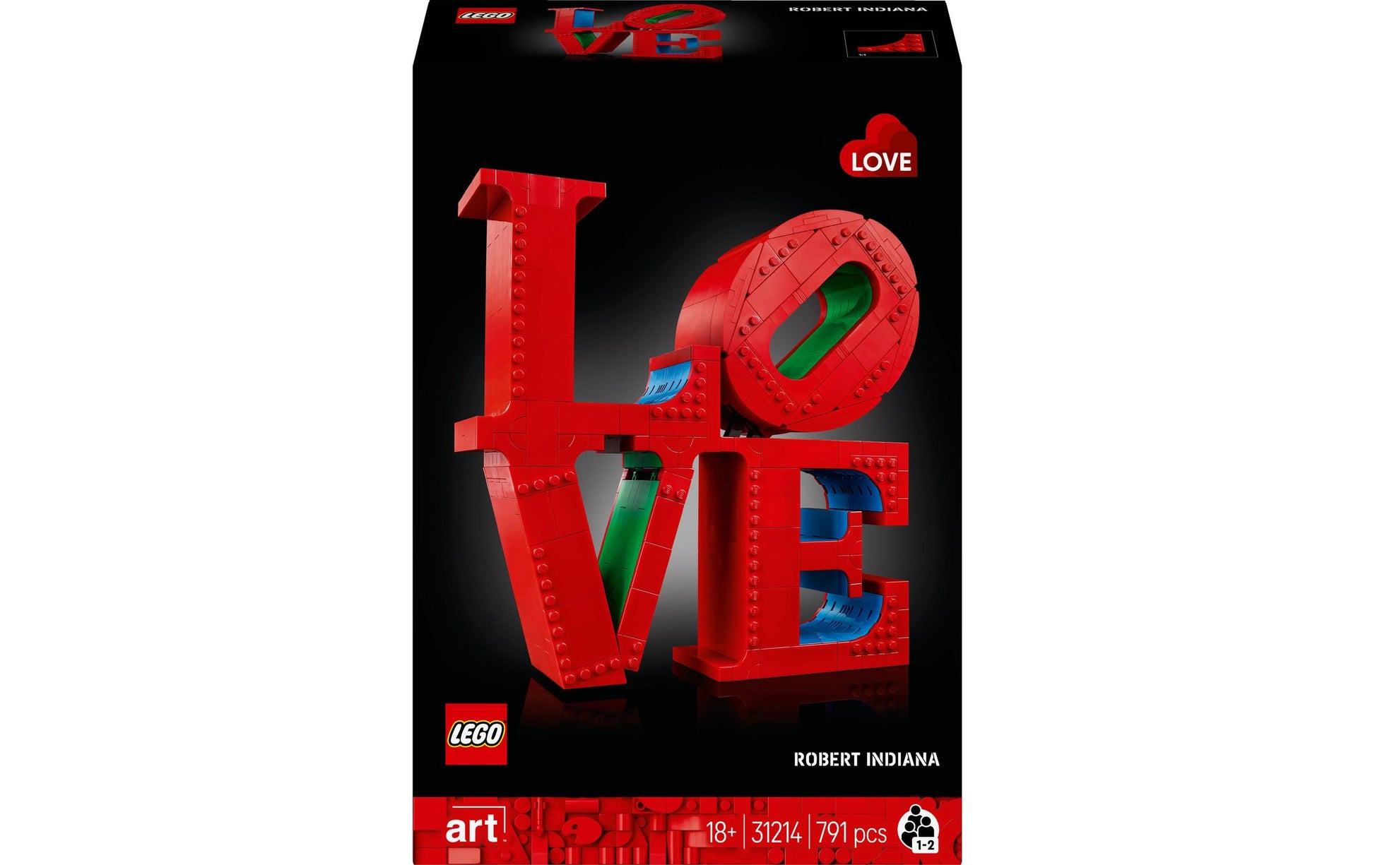 LEGO Art LOVE Puzzle – 791 Teile – 38,2 × 11,8 × 26,2 cm – ab 18 J.