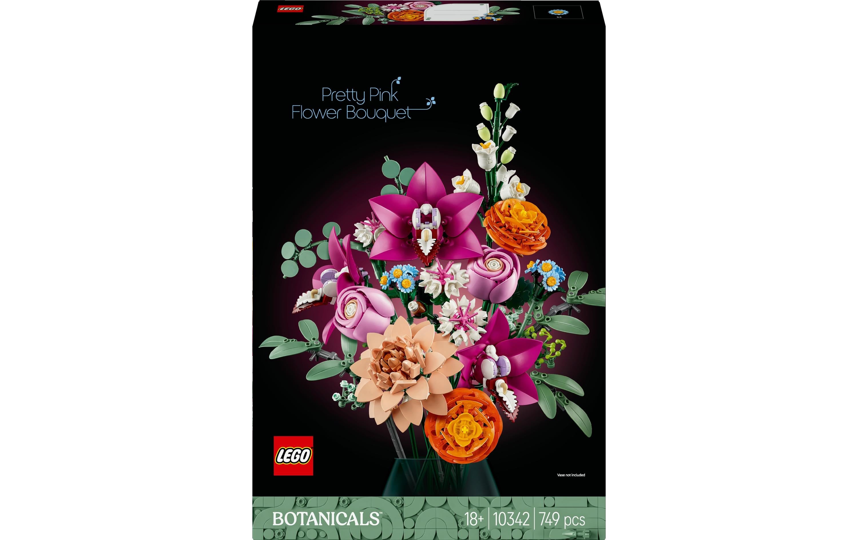 LEGO Botanicals Bauset – Blumenstrauss – 749-teilig – 38,2 × 7,05 × 26,2 cm – ab 18 J. – rosa