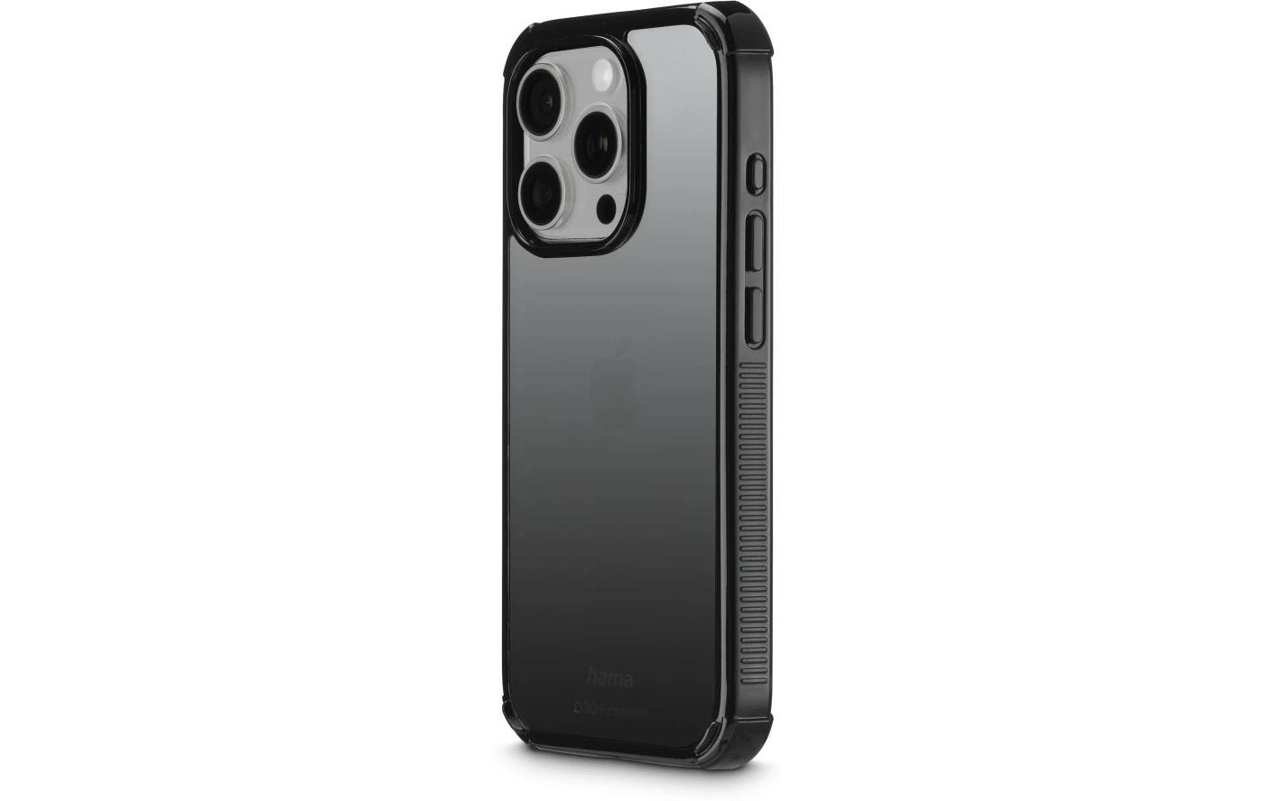 Hama Extreme Protect Backcover – für Apple iPhone 15 Pro, PC, Schwarz, kabelloses Laden