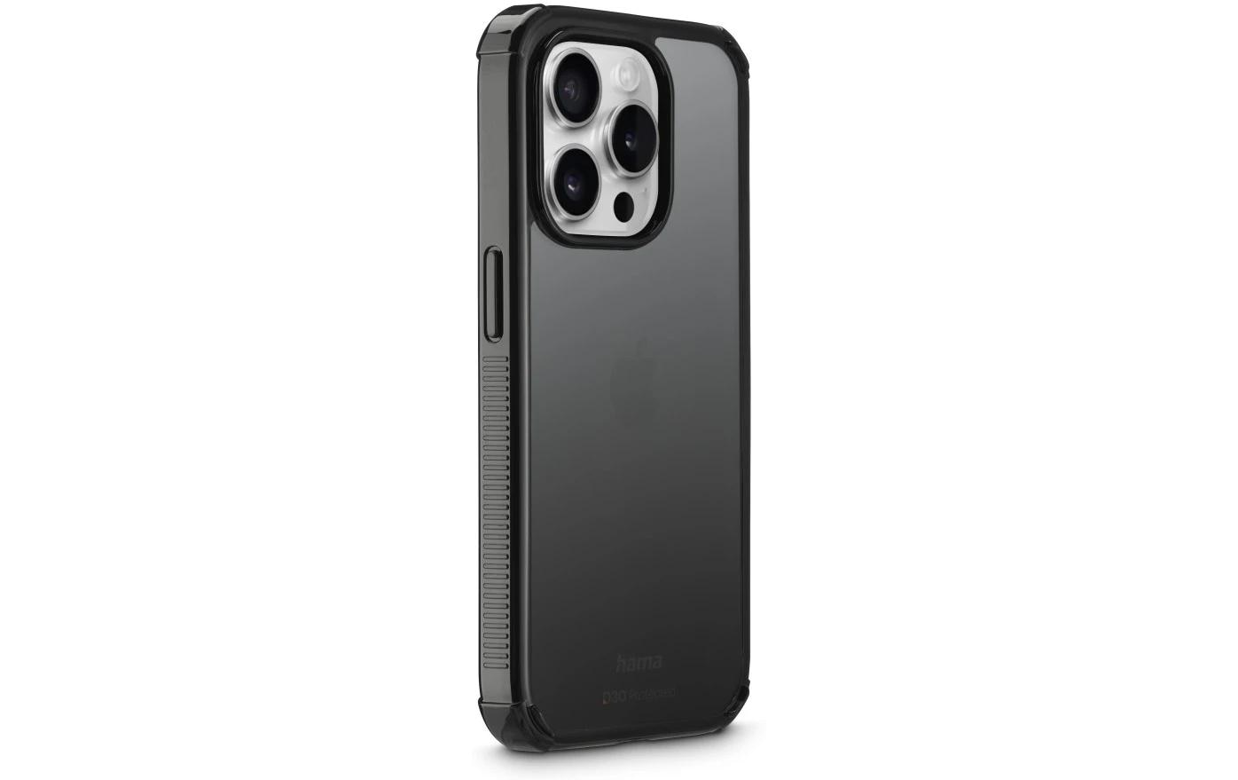 Hama Extreme Protect Backcover – für Apple iPhone 15 Pro, PC, Schwarz, kabelloses Laden