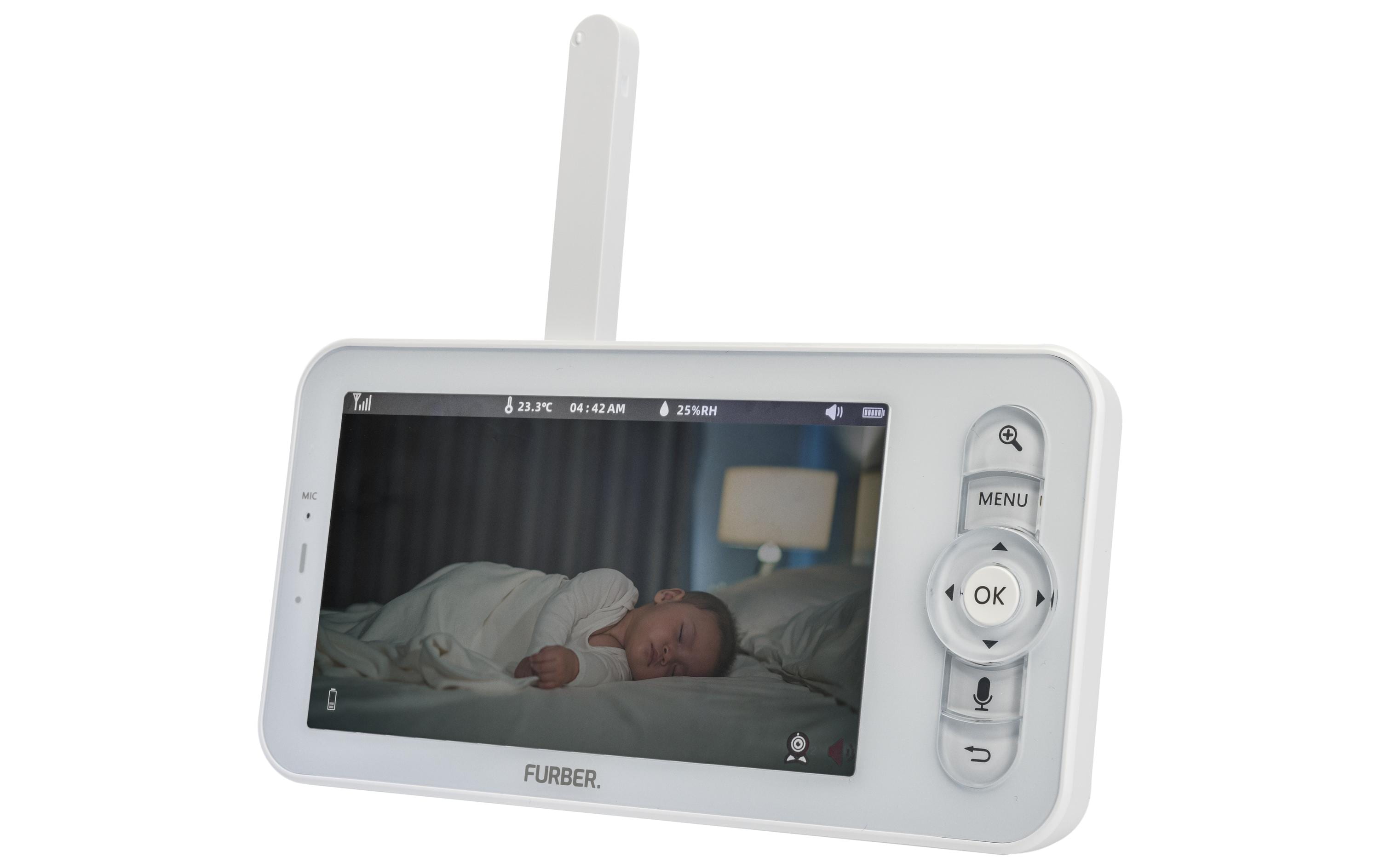 Furber Babyphone – Audio & Video, Display, Akkubetrieb/Netzbetrieb, Bluetooth, 200 m Reichweite