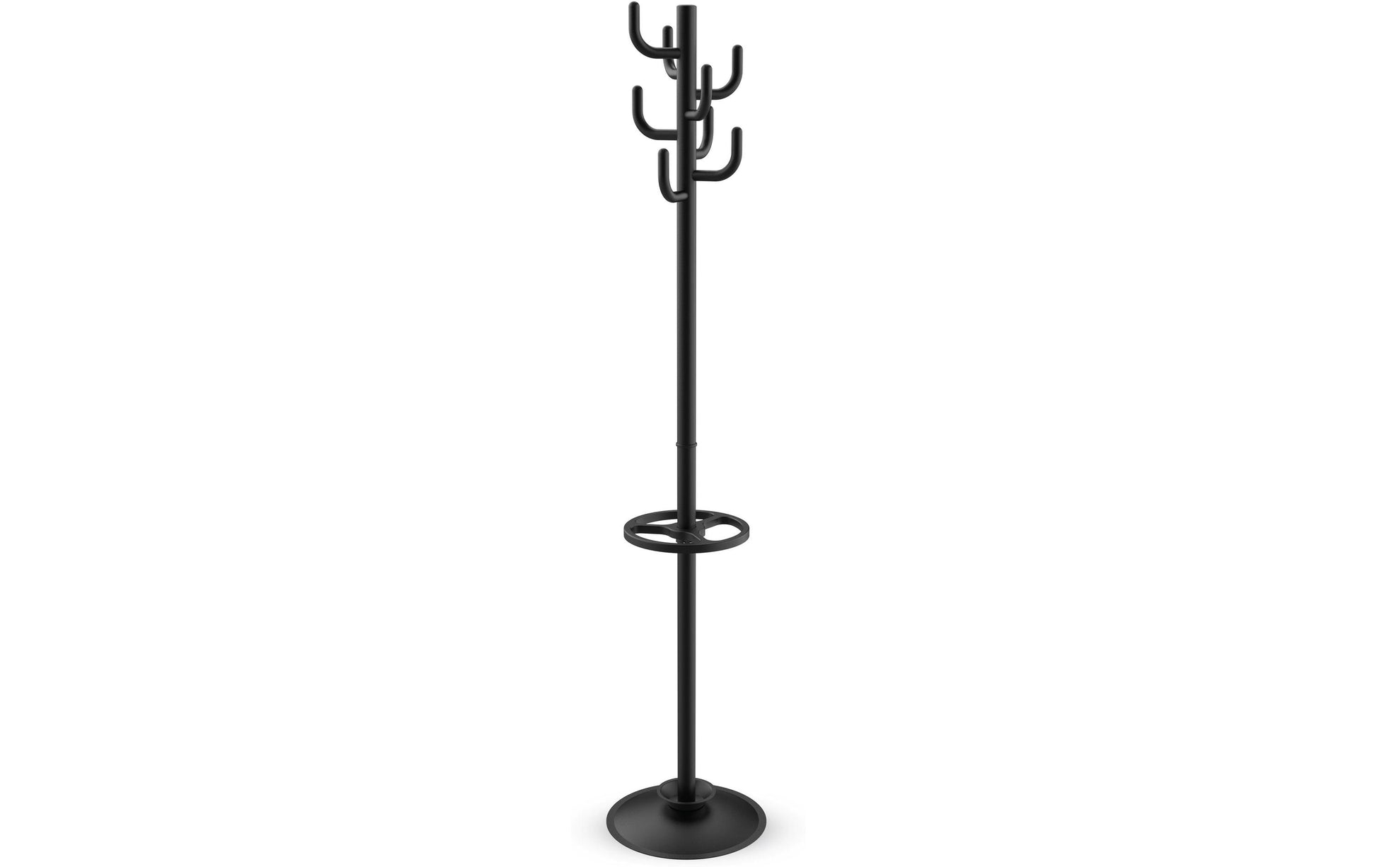 MAULpolaris Garderobenständer – Metall – Schwarz – 1'770 mm – 8 Haken