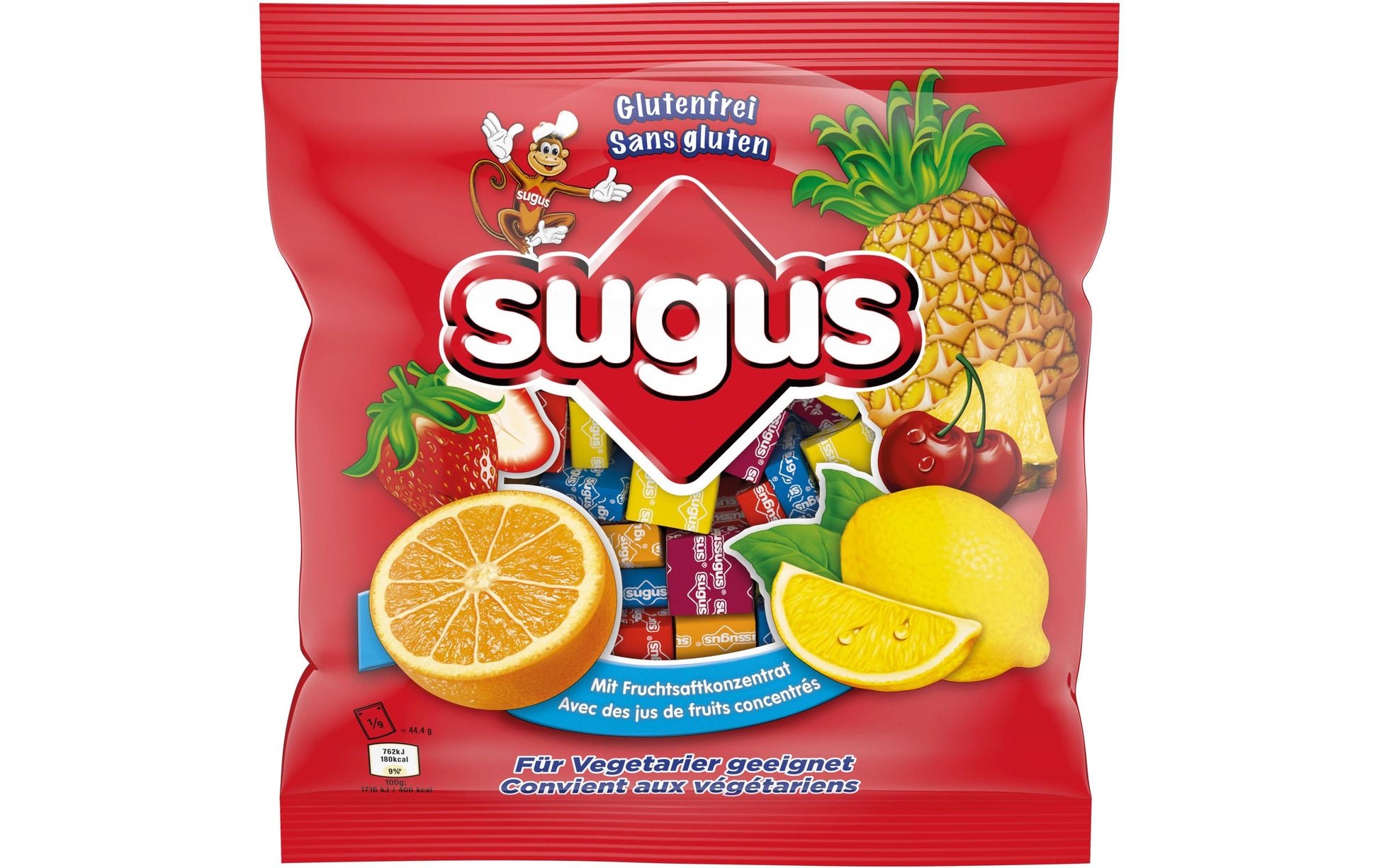 Sugus Classic Lutschbonbons – mit Fruchtsaft – 400 g