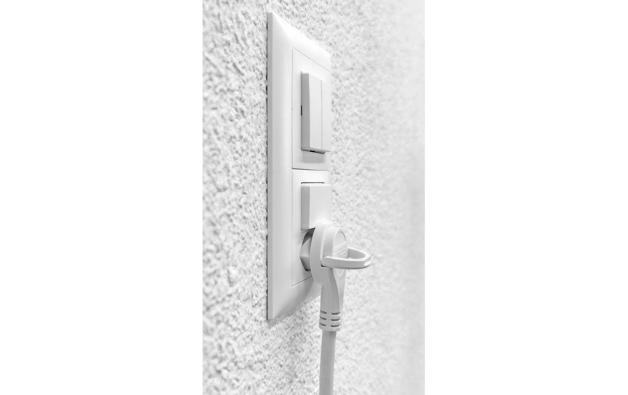 Steffen Verlängerungskabel, T12–T13, 1 m, IP20, 1 mm², Winkelstecker – Weiss