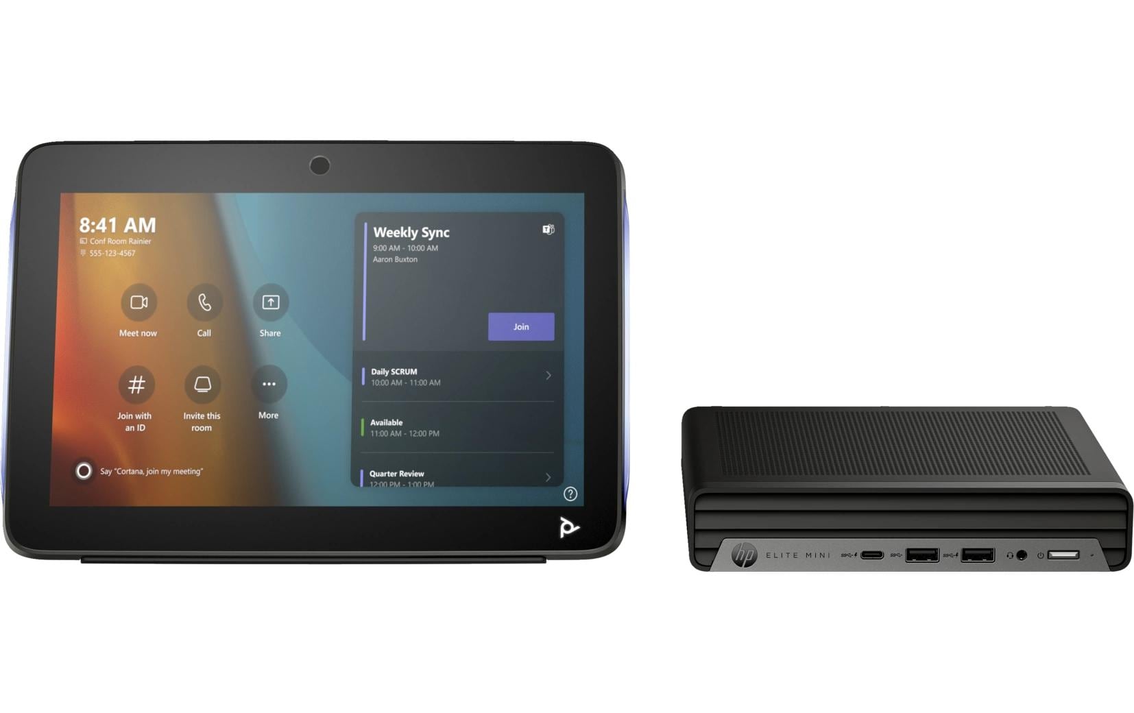 Poly Studio Base G9 Plus – Videokonferenzsystem – WXGA, 75° FOV, Windows 11 IoT Enterprise, WLAN (Wi‑Fi 6E)/LA