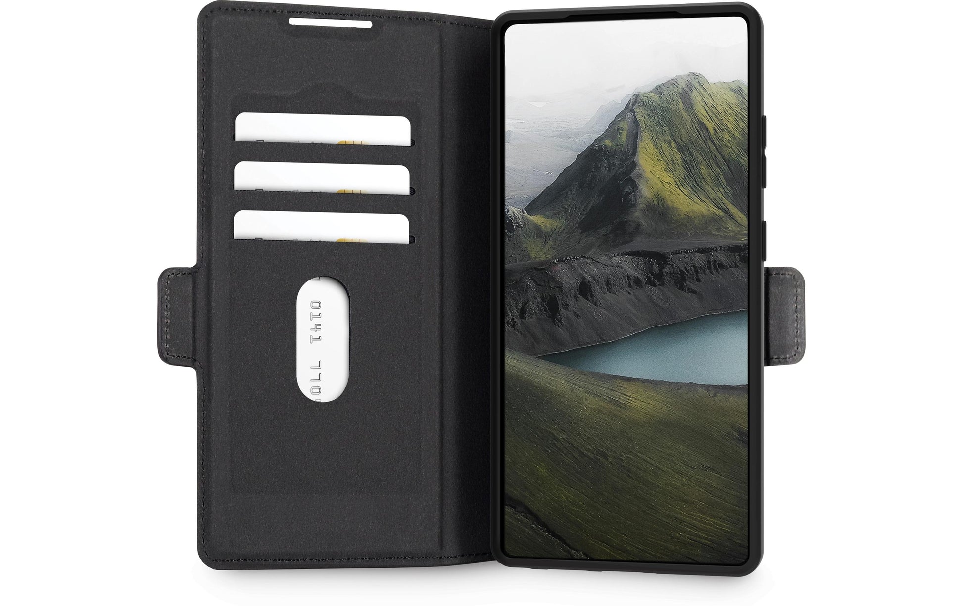 dbramante1928 Oslo Pro Wallethülle – für Samsung Galaxy S25 Ultra, mit Ständer, 3 Kartenfächer, PU, Schwarz