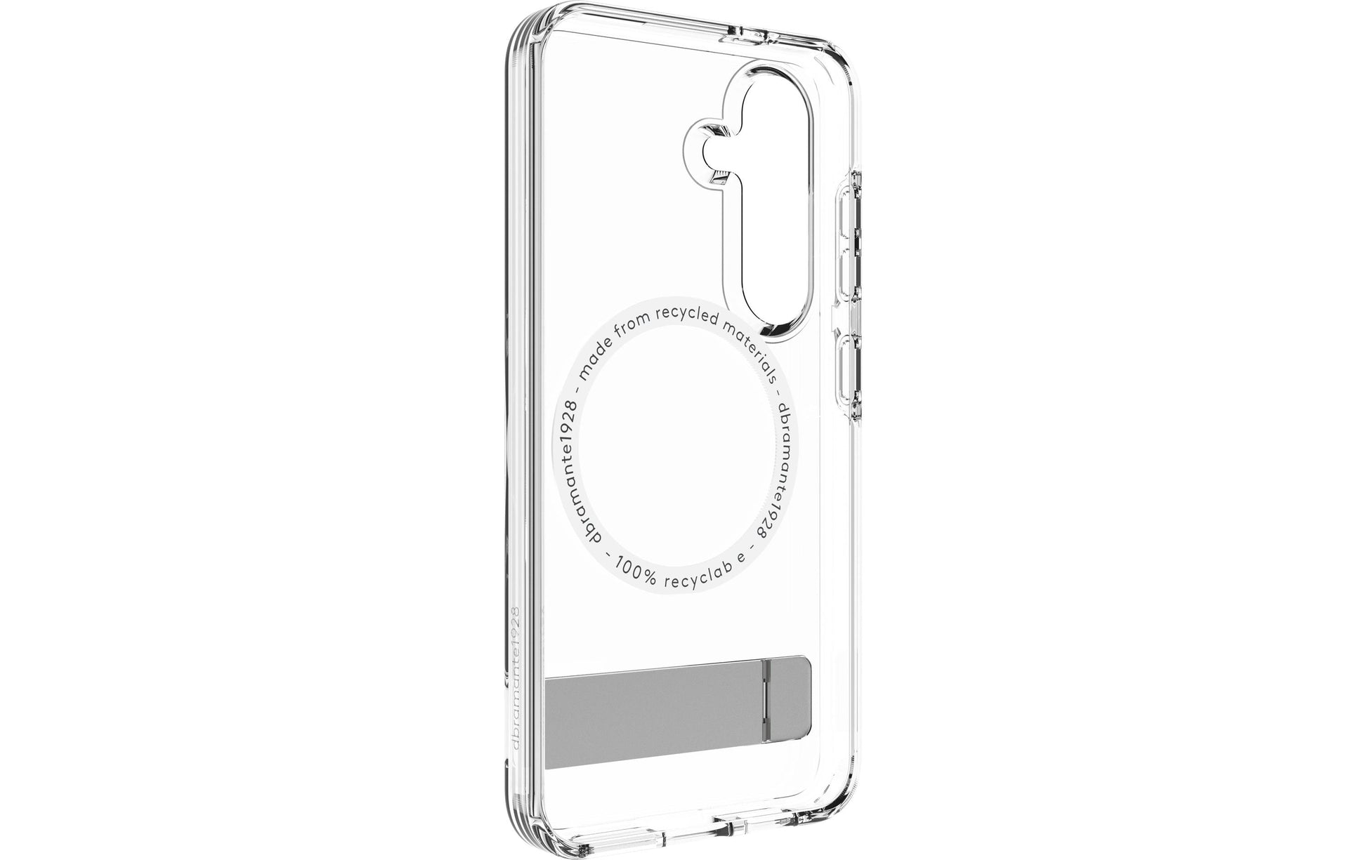 dbramante1928 Iceland Pro Qi2 Kick – Rückcover – für Samsung Galaxy S25, Transparent, bis 3 m Sturzsicher