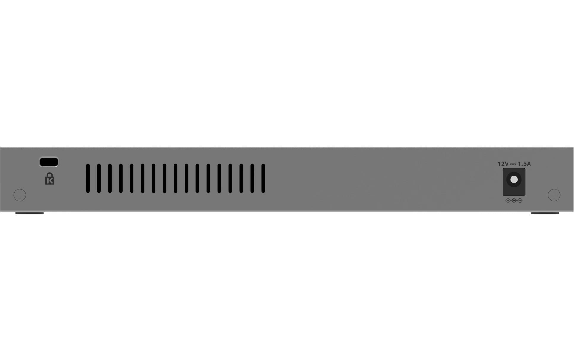 NETGEAR GS108MX-100EUS – Unmanaged L2 Switch – 8× 1G, 1× 10G, Desktop (Rack-Montage-Set)