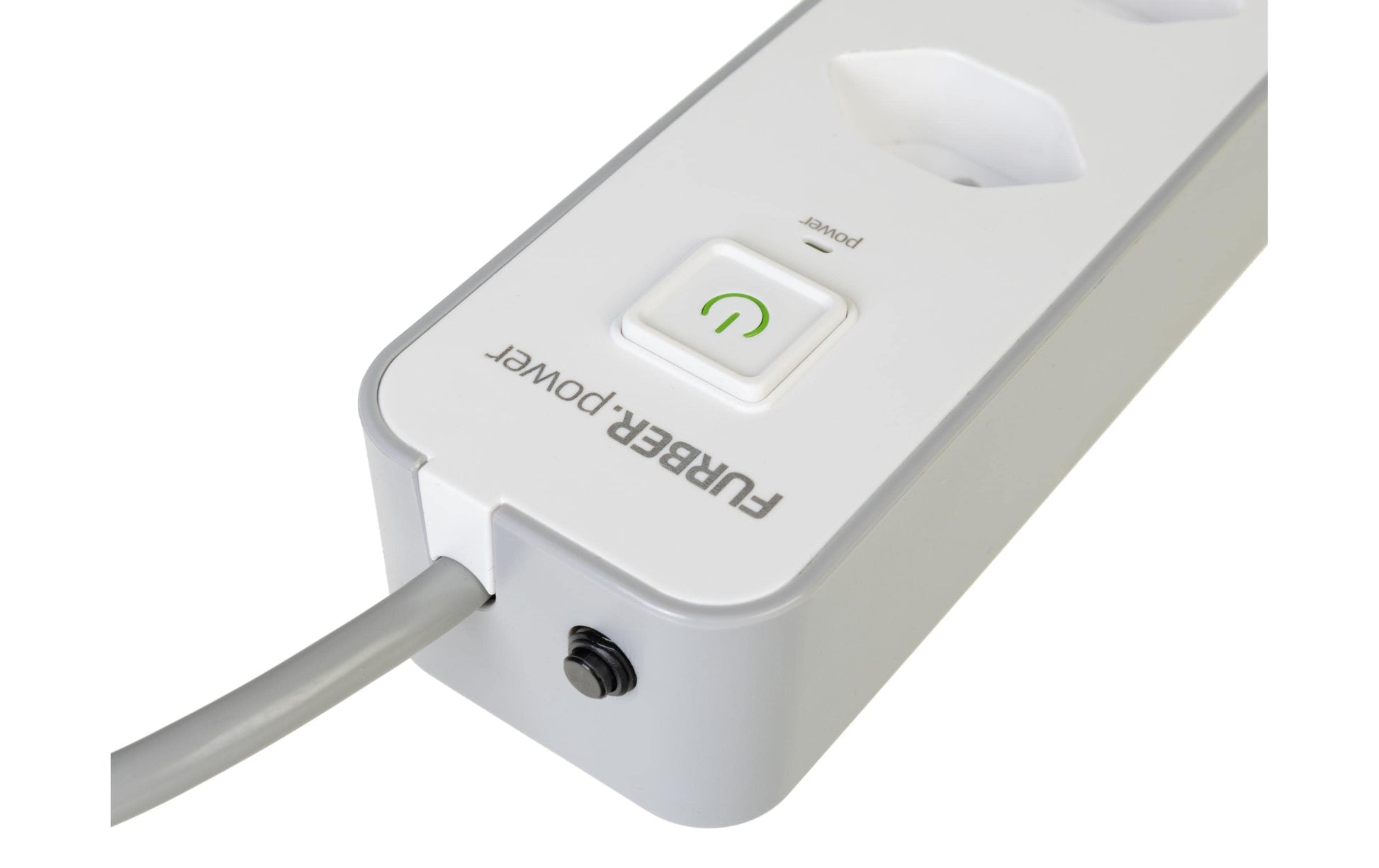 FURBER.power KIT25 Steckdosenleiste CH 4×T13 – USB‑A×1 – 1,5 m Kabel, Kinderschutz, Schalter – Weiss