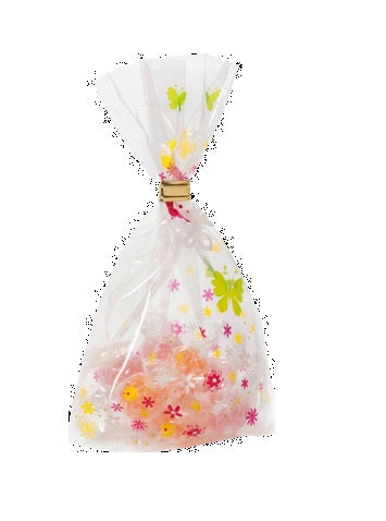 Folia Cellophantüten mit Kreuzboden – Schmetterling – 145 × 235 mm – 10 Stk., Kunststoff, Mehrfarbig