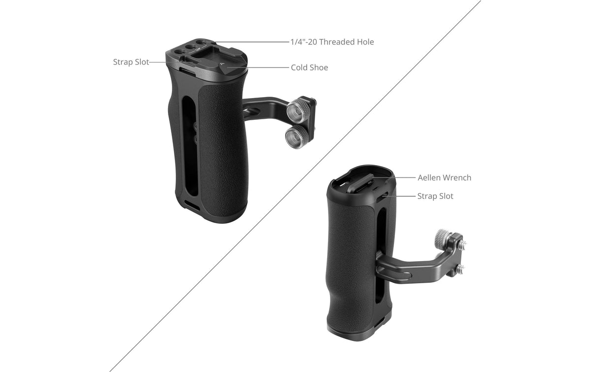 SmallRig Mini Seitengriff – 105 × 69,4 × 53,8 mm, 156 g – für zwei 1/4-20 Gewindelöcher (Abstand 18 mm)