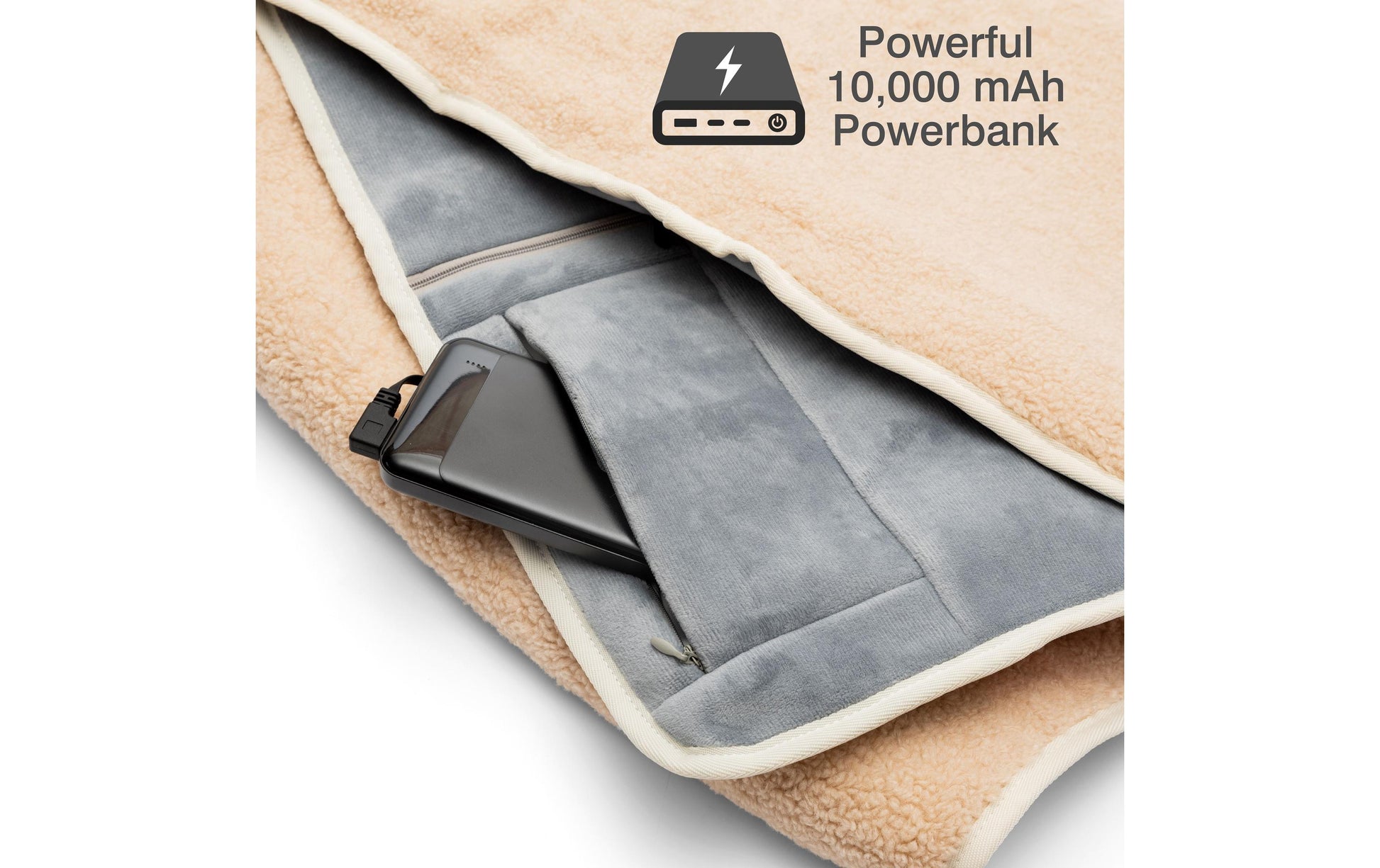 Bodi-tek Cozy Jorv Wohndecke – Polyester, Baumwolle – 50 × 120 cm
