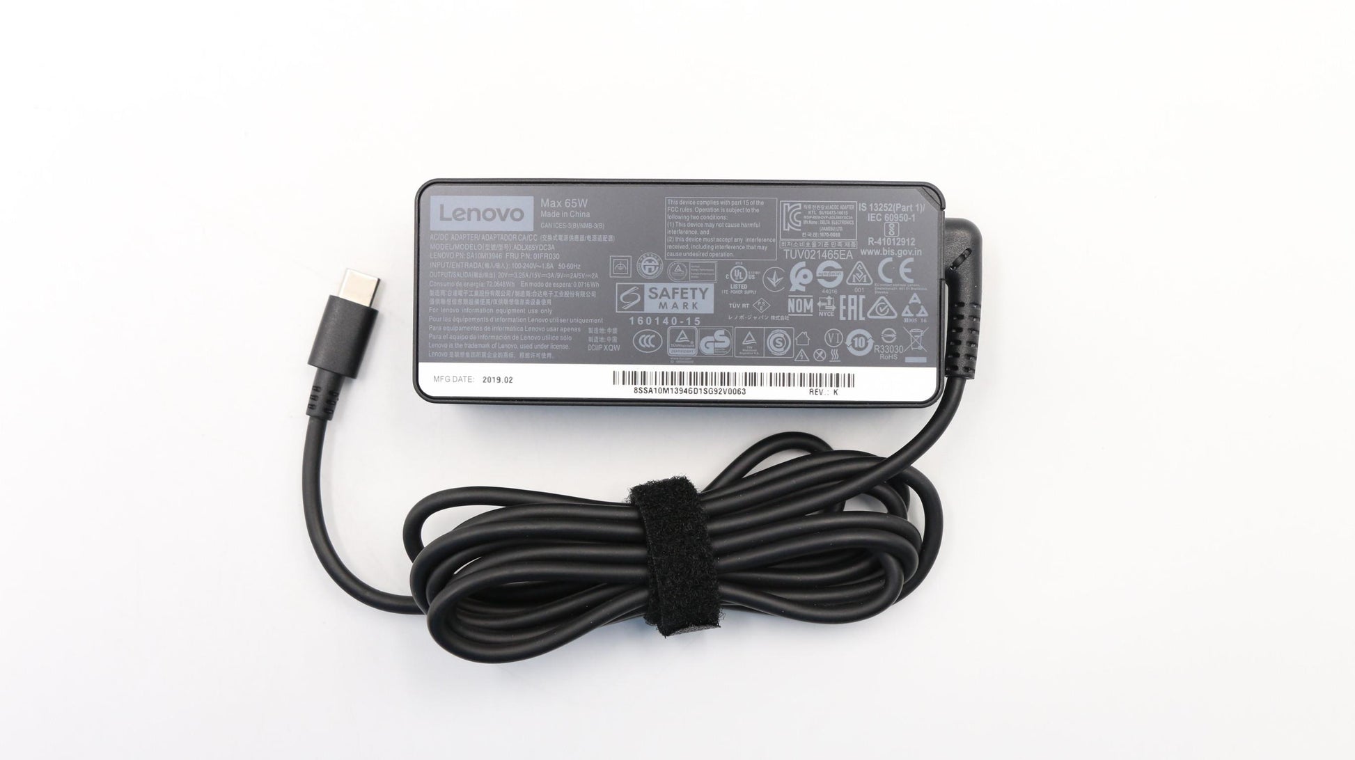Lenovo Netzteil – 65 W, 20 V – für Lenovo – Schwarz