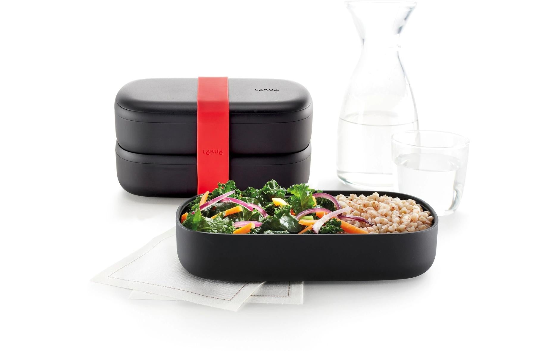 Lékué Lunchbox – 500 ml, 10,0 × 19,2 × 11,0 cm, Kunststoff (PP), mit Deckel