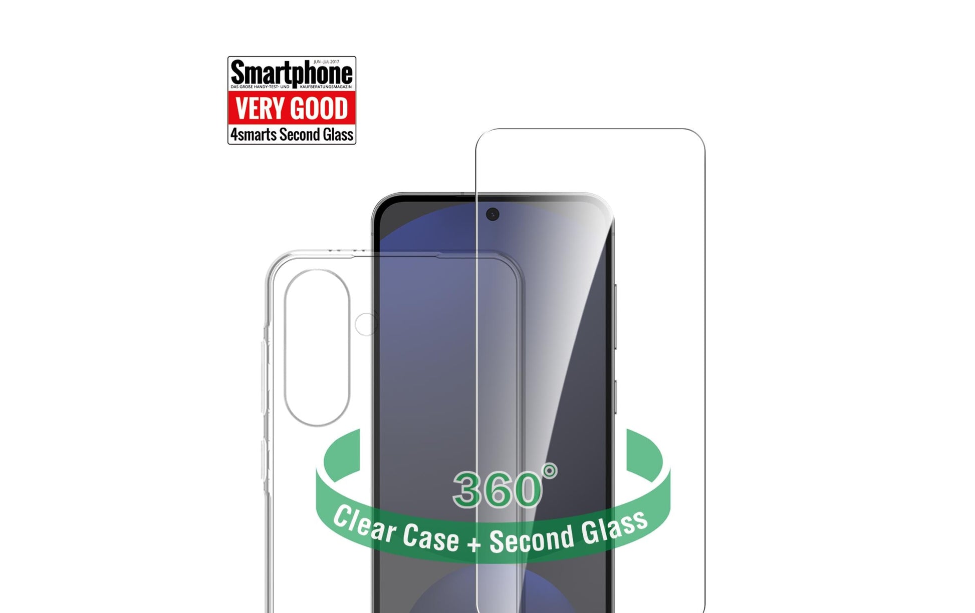 4smarts Backcover – für Samsung Galaxy A56 (5G), PC+Gehärtetes Glas, Transparent, 2er-Set